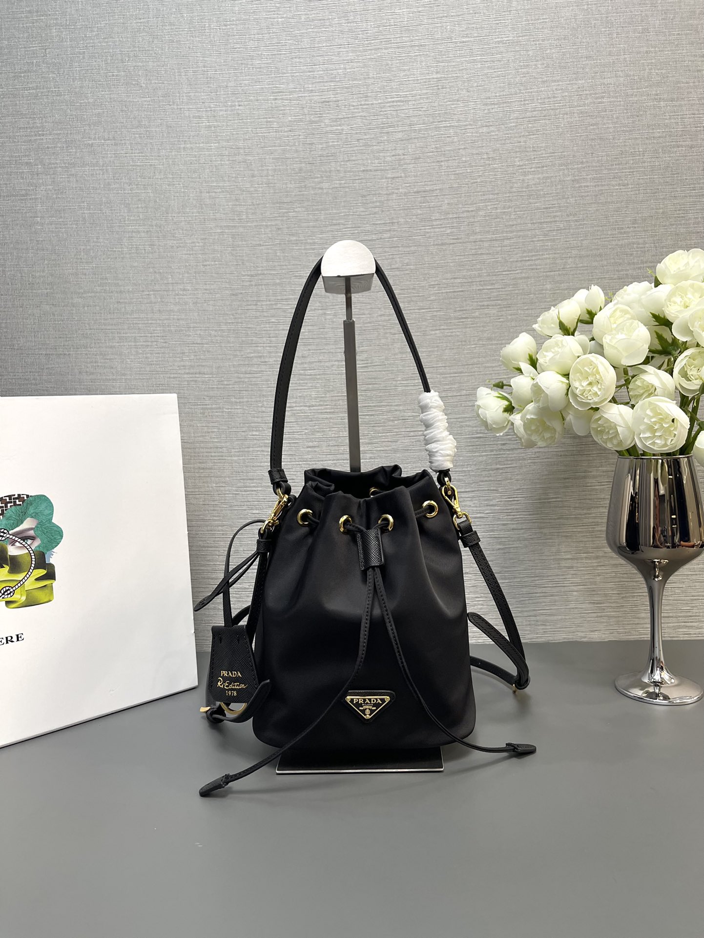 Prada 1BE067 Re-Edition 1978 Re-Nylon Mini-bag Black