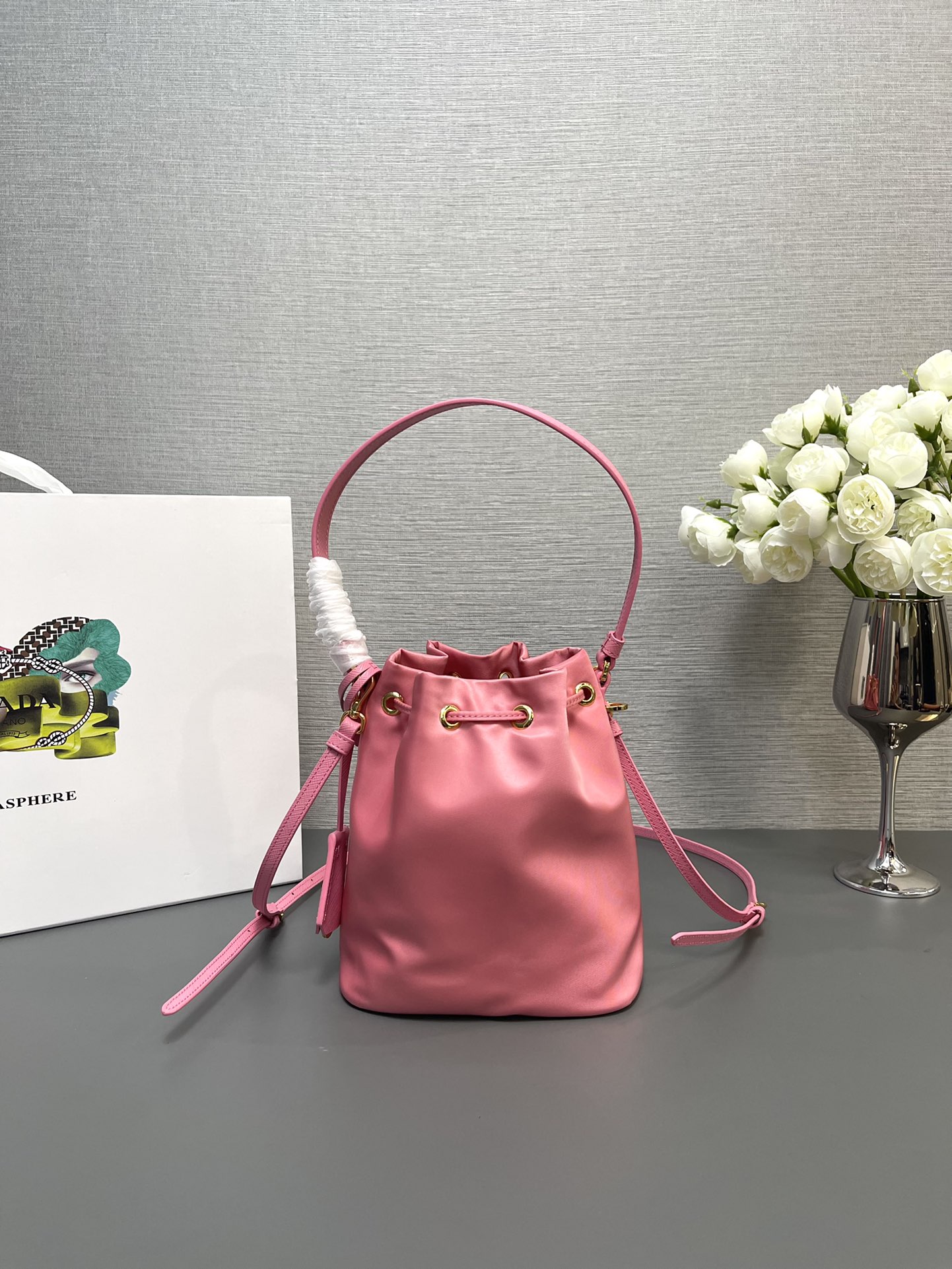 Prada 1BE067 Re-Edition 1978 Re-Nylon Mini-bag Pink