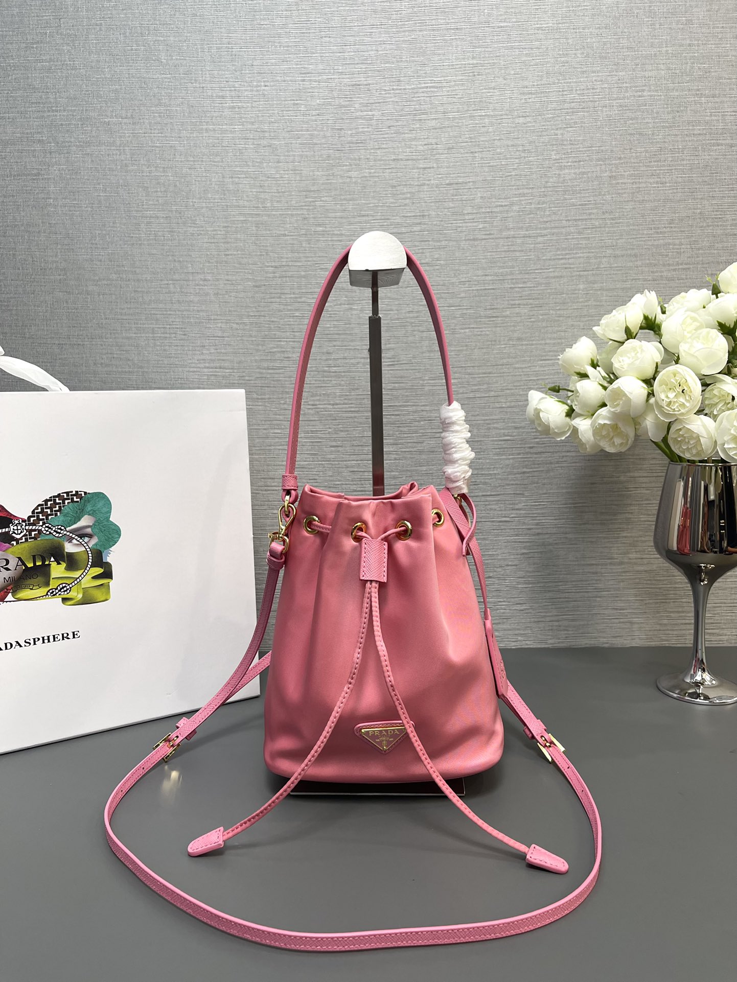 Prada 1BE067 Re-Edition 1978 Re-Nylon Mini-bag Pink