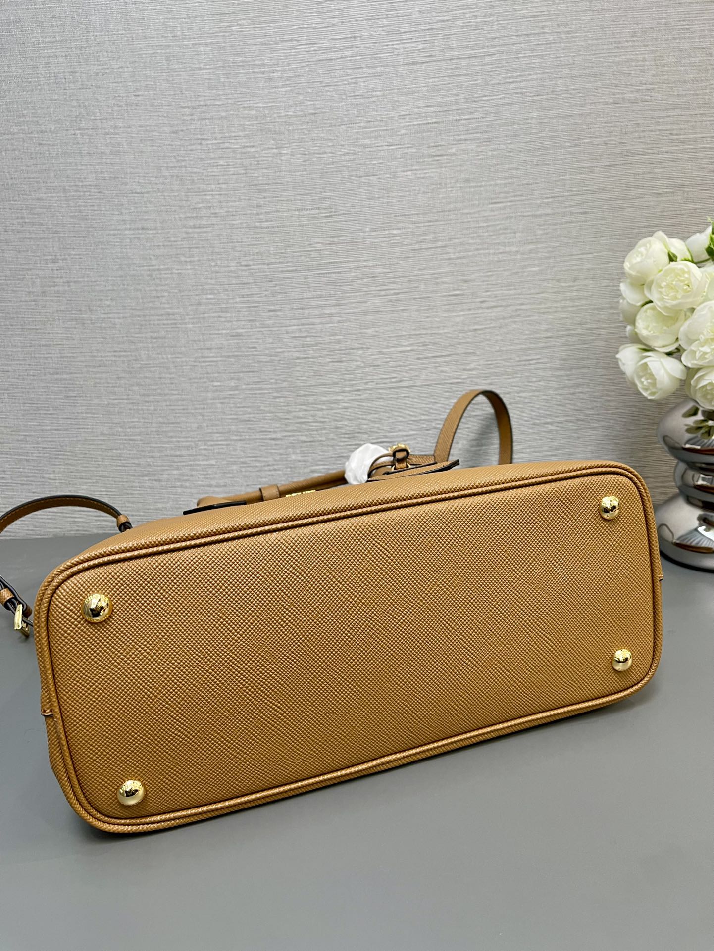 Prada 1BG2775 Medium Saffiano Leather Double Bag Brown