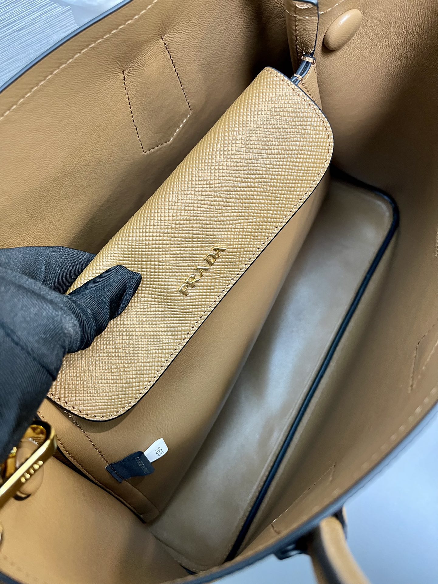 Prada 1BG2775 Medium Saffiano Leather Double Bag Brown