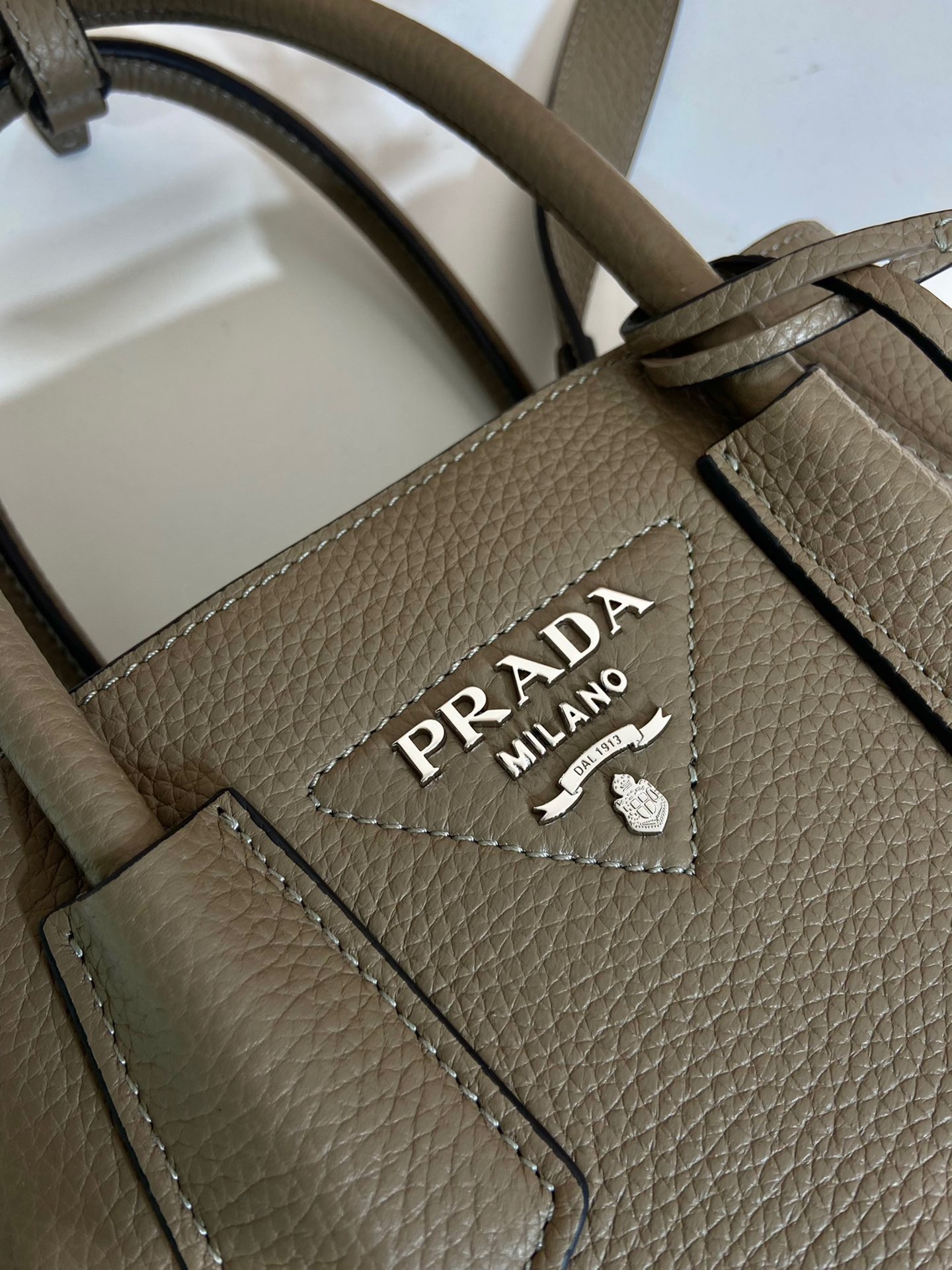 Prada 1BG443 Double Saffiano Leather Mini Bag Deer Skin Pattern Gary