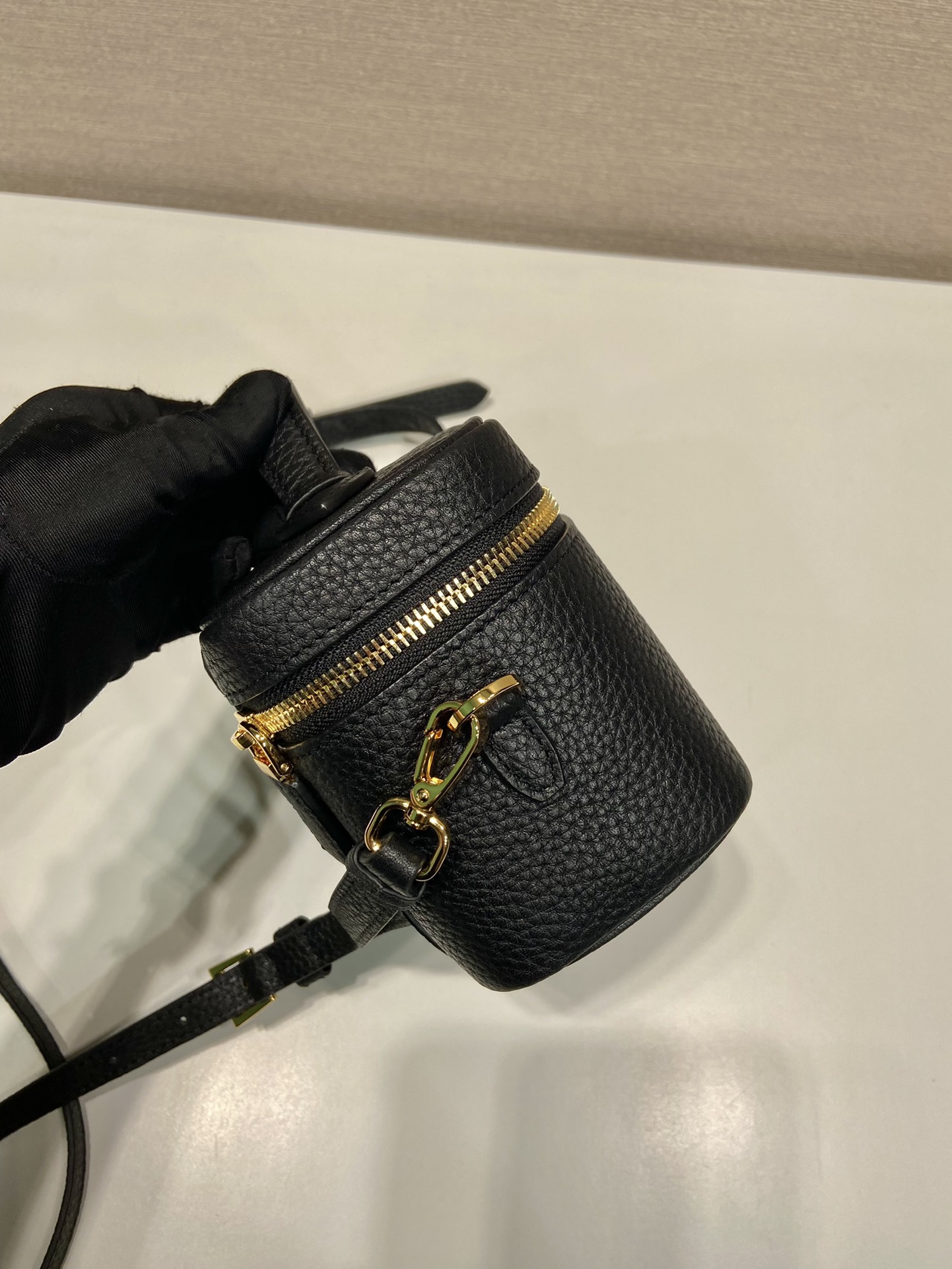 Prada 1BH202 Leather Mini-Bag Black