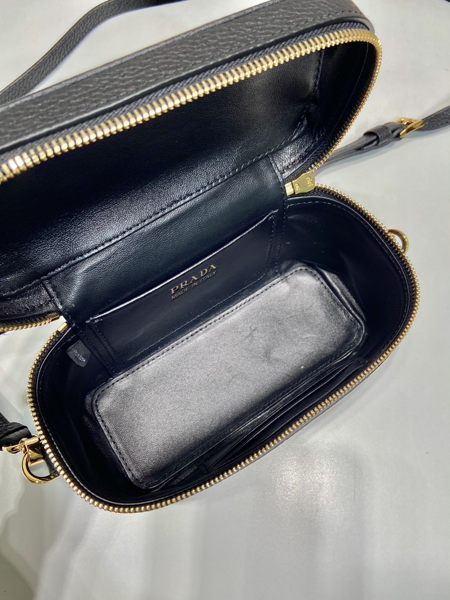 Prada 1BH202 Leather Mini-Bag Black