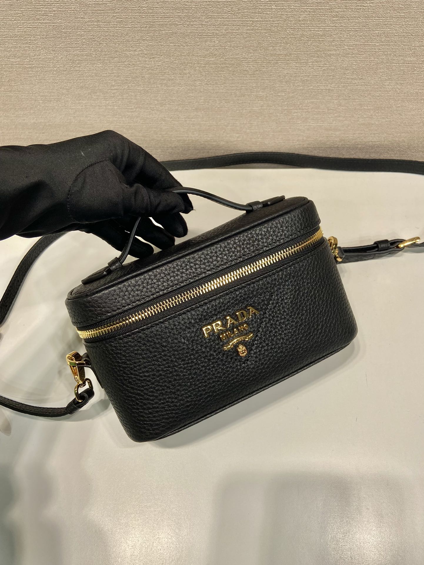 Prada 1BH202 Leather Mini-Bag Black