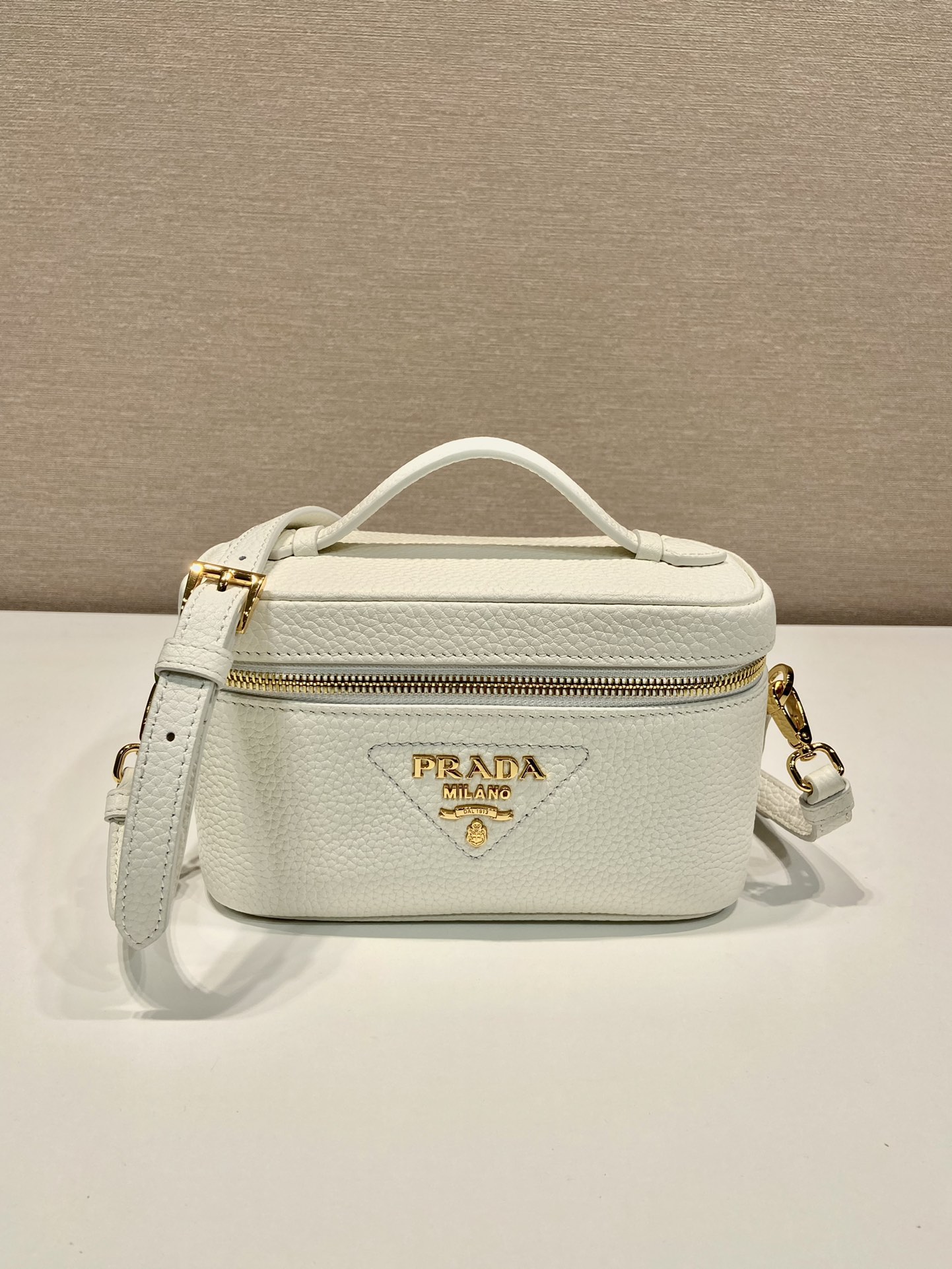 Prada 1BH202 Leather Mini-Bag White