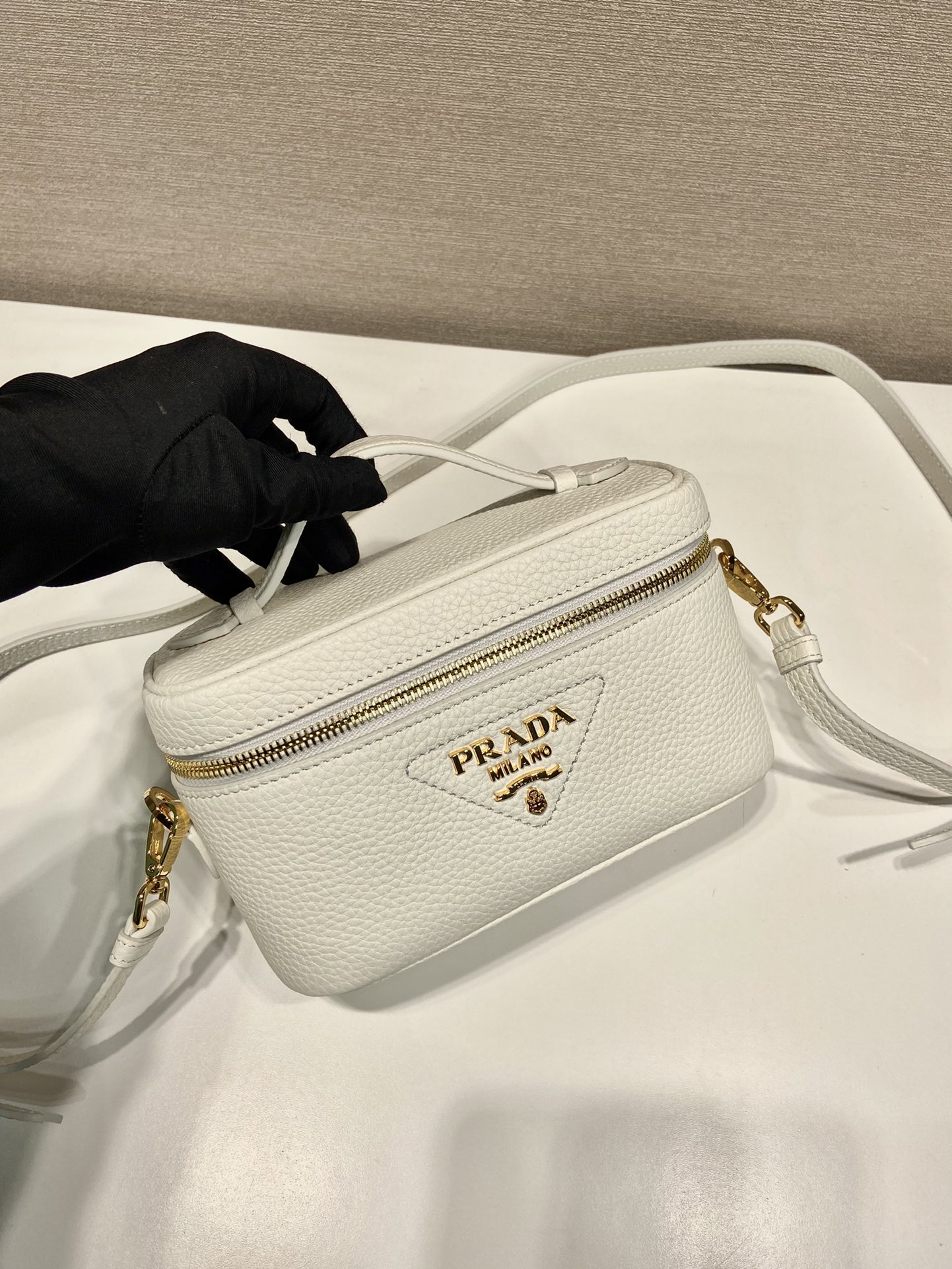 Prada 1BH202 Leather Mini-Bag White