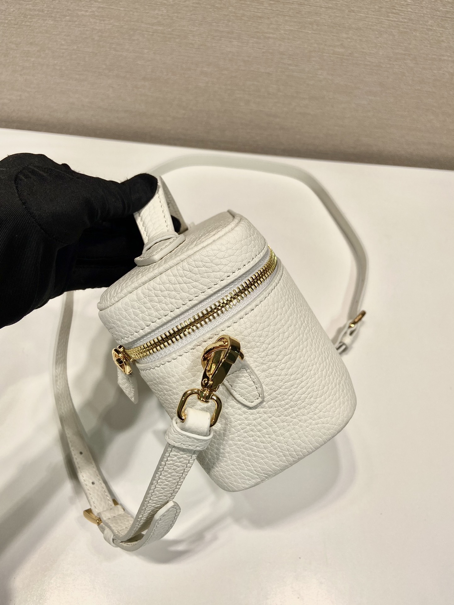 Prada 1BH202 Leather Mini-Bag White