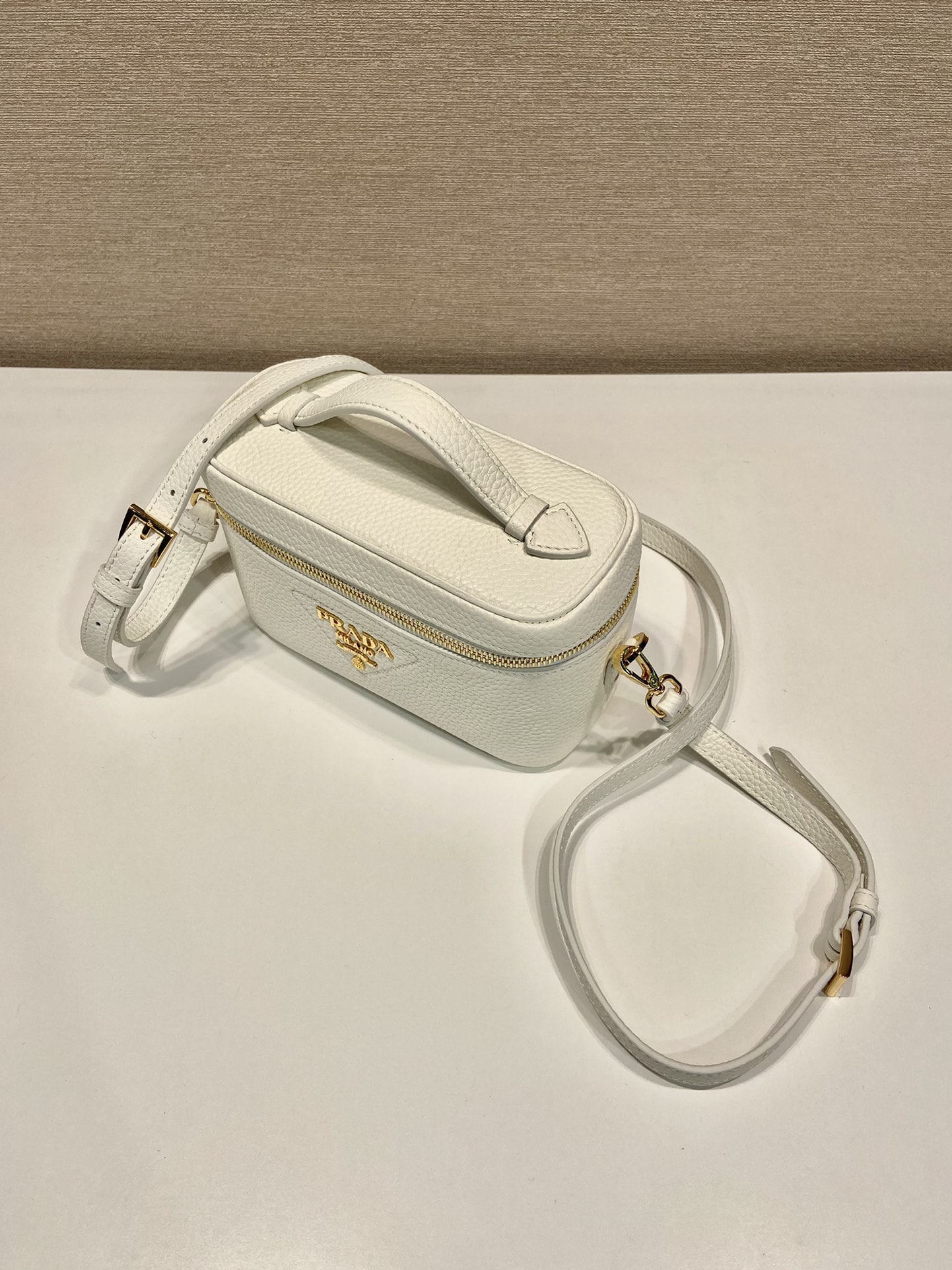 Prada 1BH202 Leather Mini-Bag White