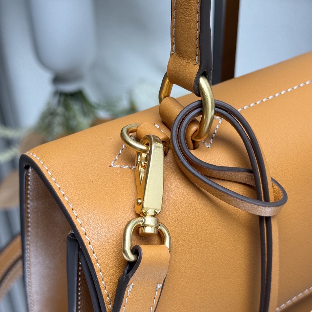 Prada 1BN023 Soft Sound Medium Leather Shoulder Bag Amber