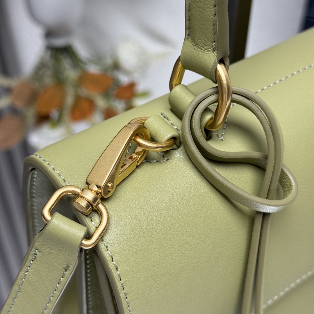 Prada 1BN023 Soft Sound Medium Leather Shoulder Bag Pistachio Green