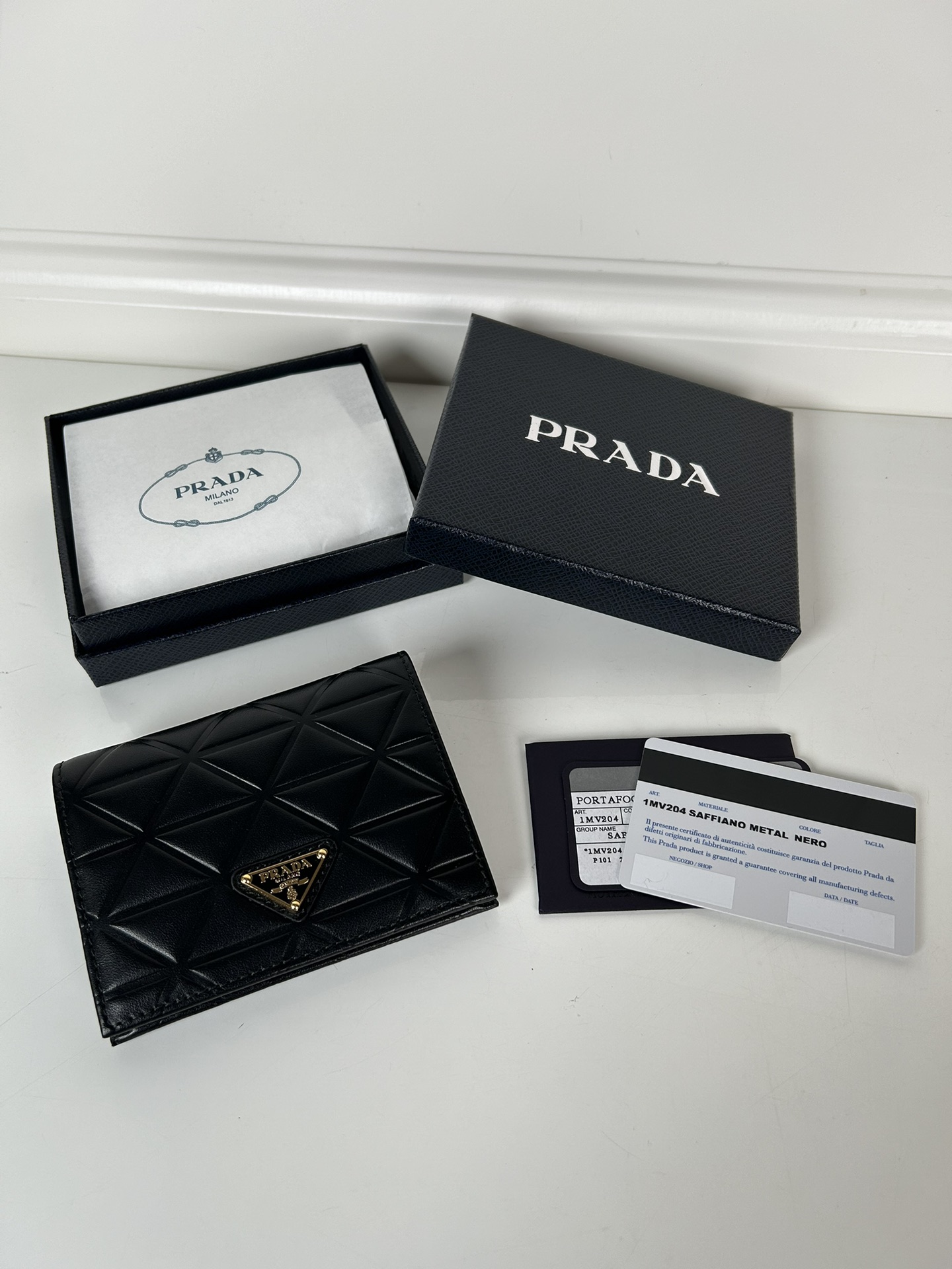 Prada 1M0204 Wallet Black