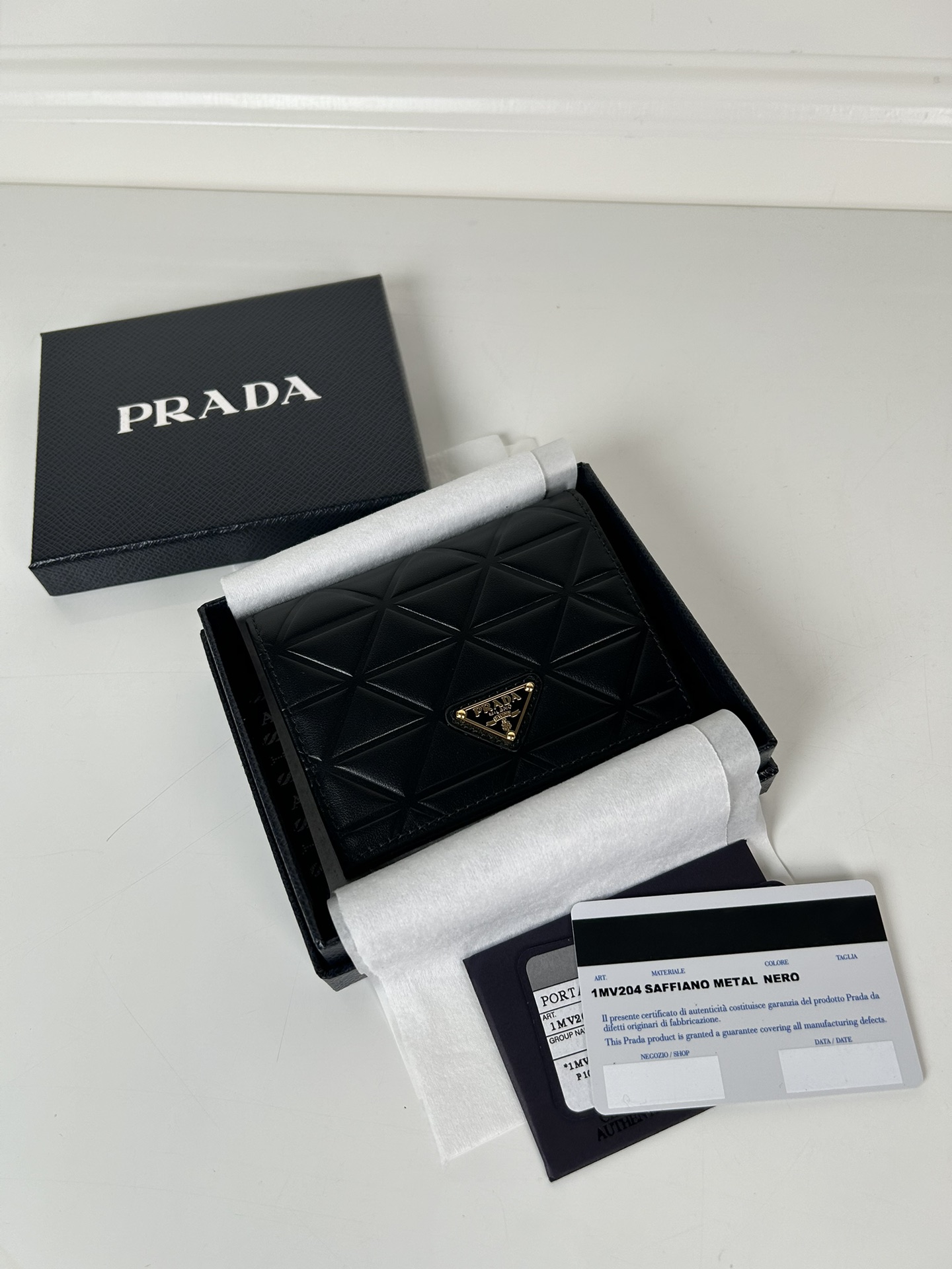 Prada 1M0204 Wallet Black