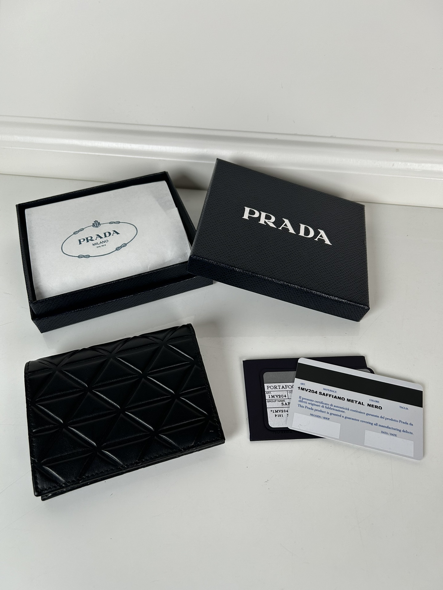 Prada 1M0204 Wallet Black