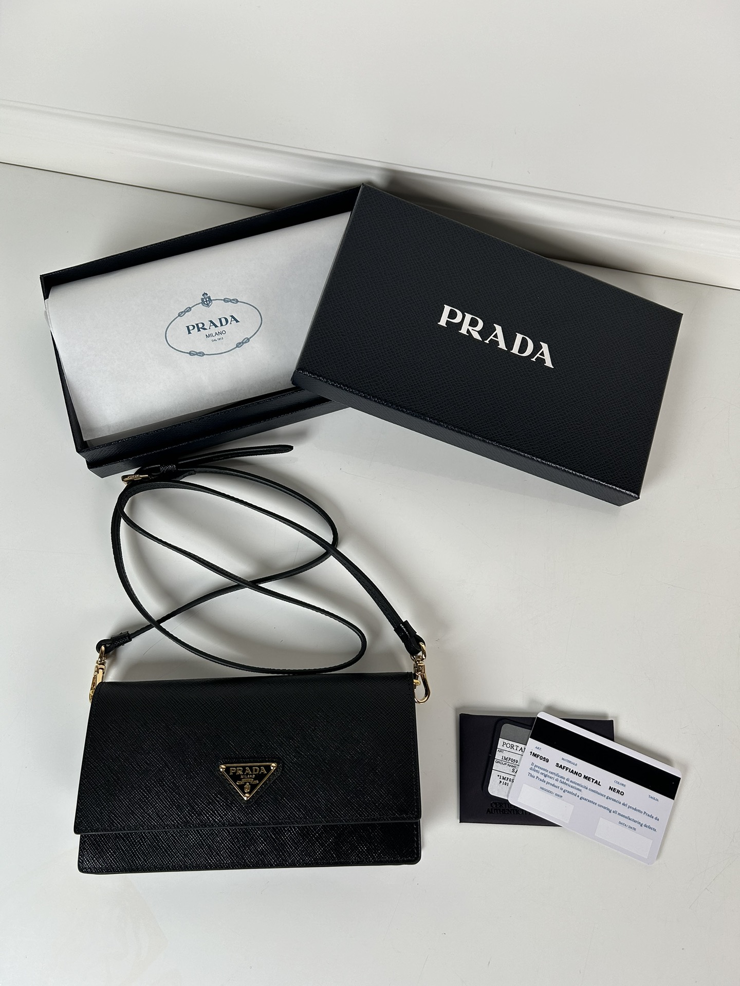 Prada 1MF059 Wallet Black