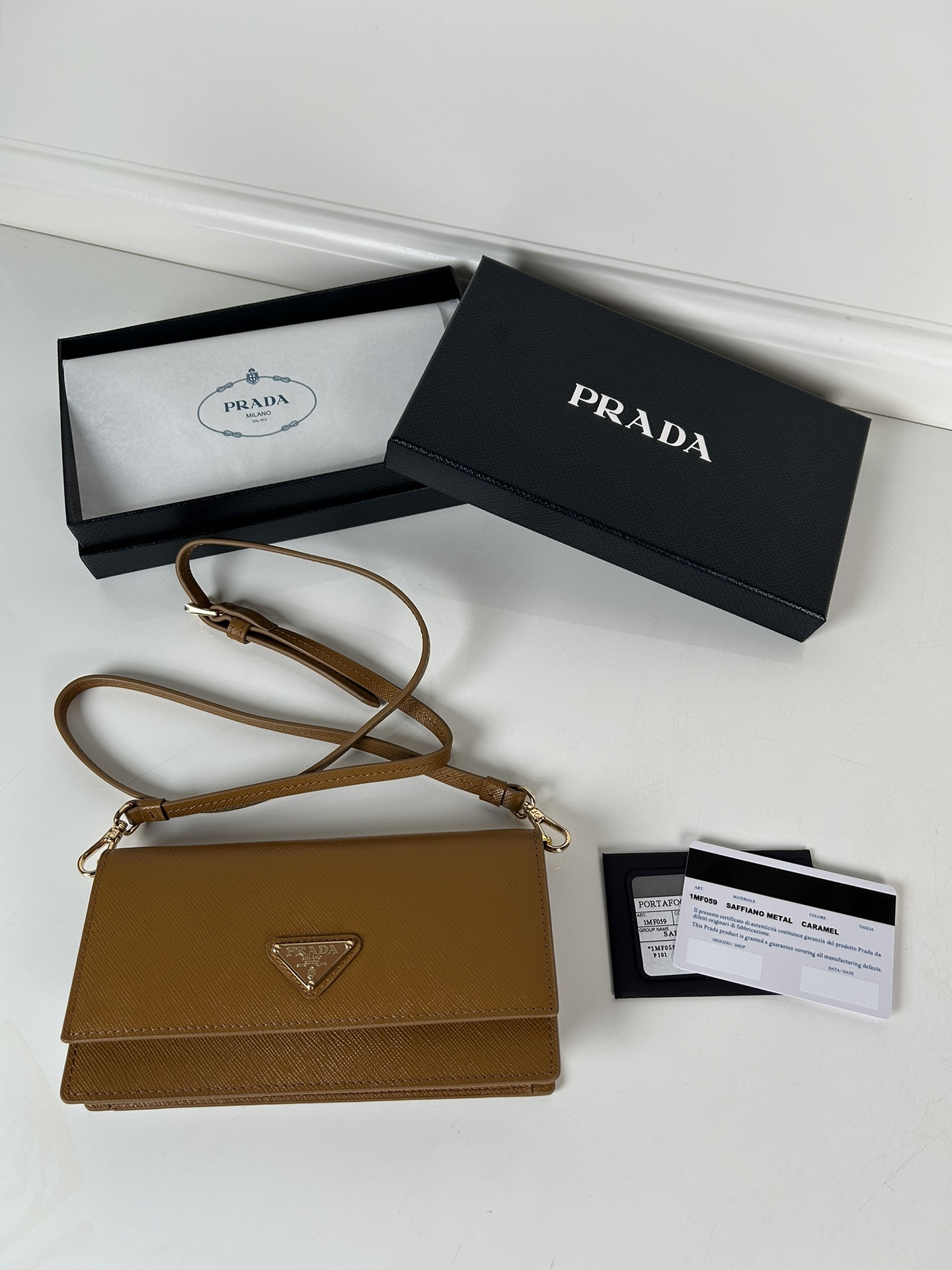 Prada 1MF059 Wallet Brown