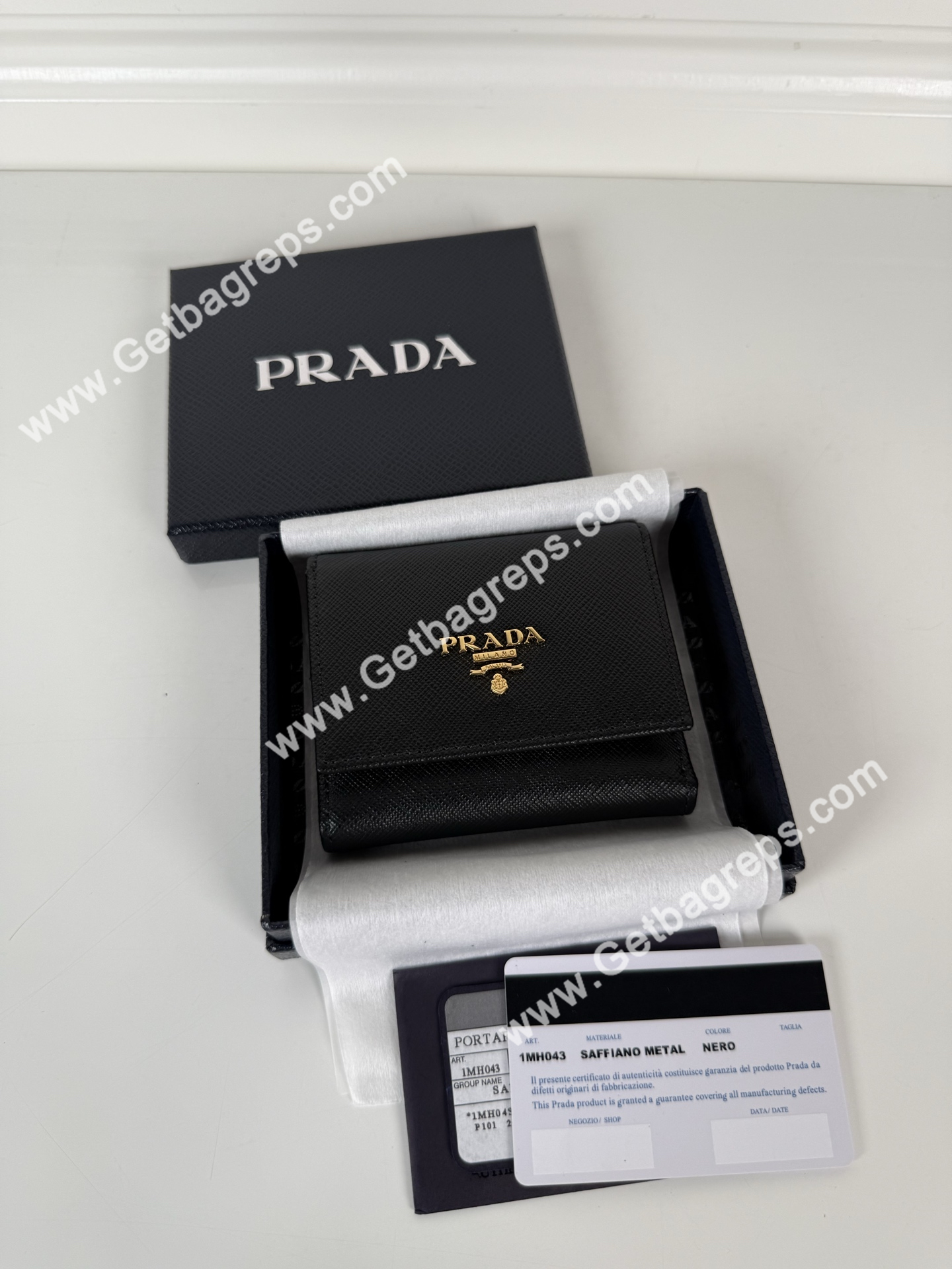 Prada 1MH043 Women Wallet Black-2