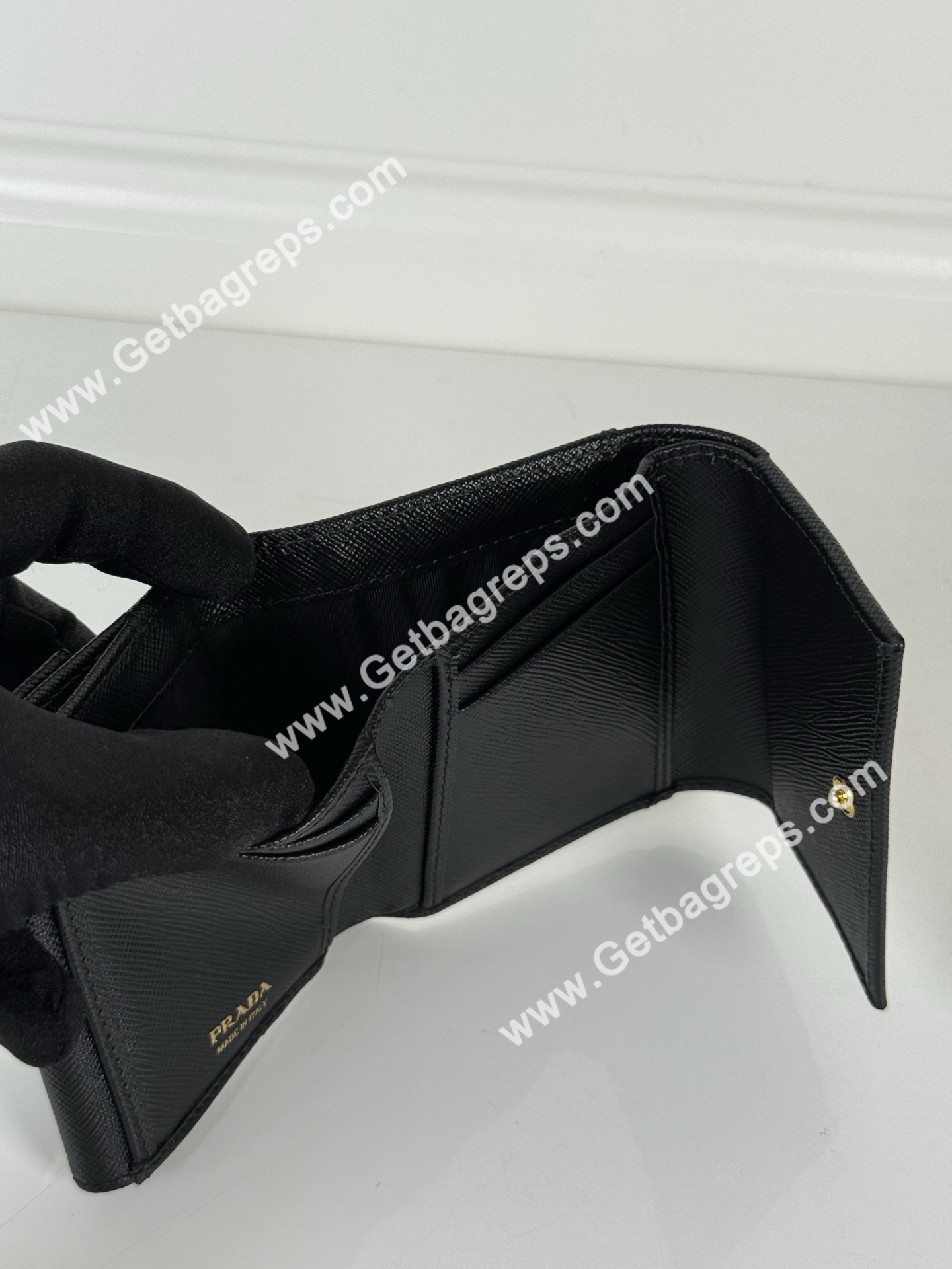 Prada 1MH043 Women Wallet Black-2