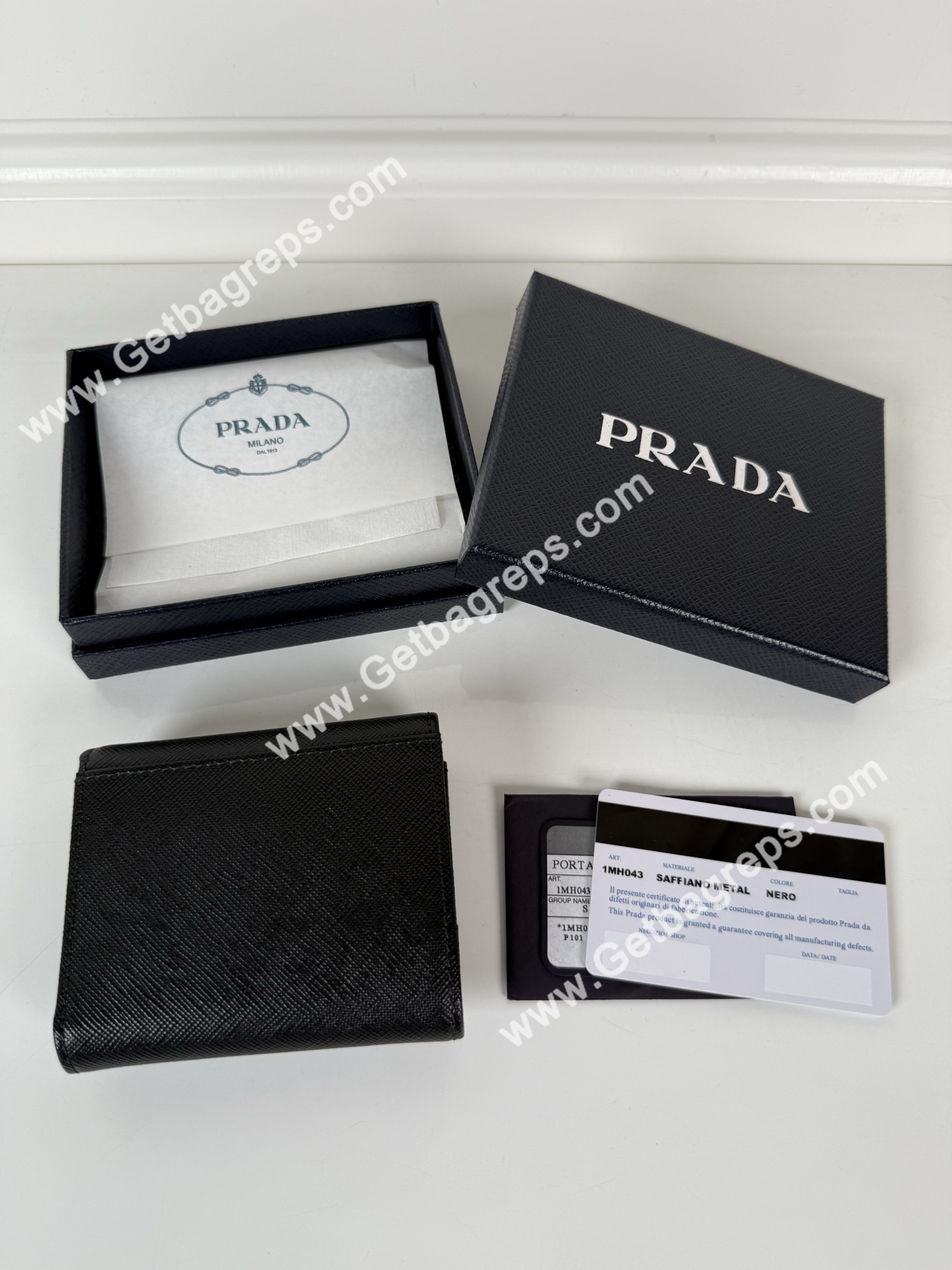 Prada 1MH043 Women Wallet Black-2