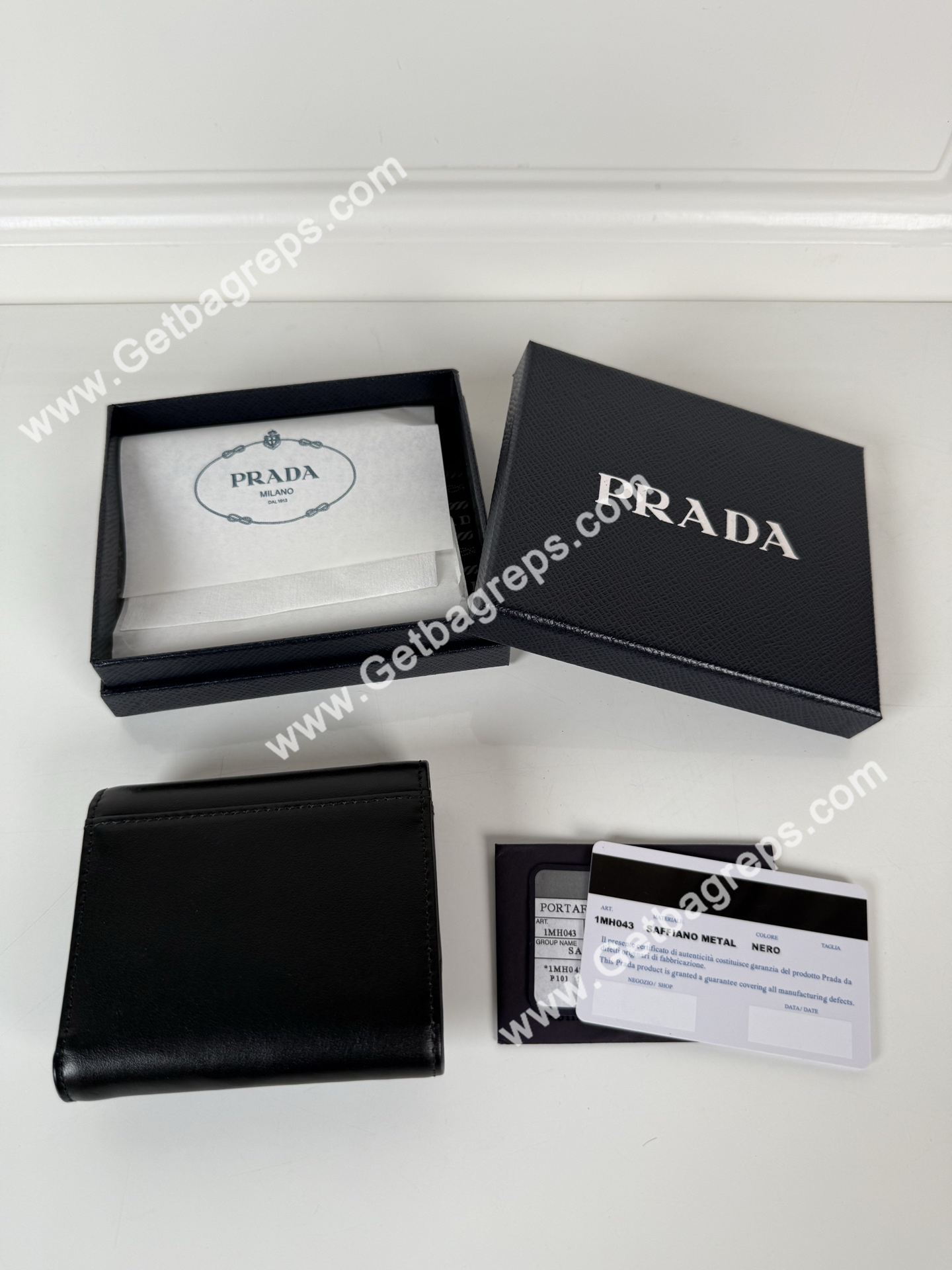 Prada 1MH043 Women Wallet Black-3