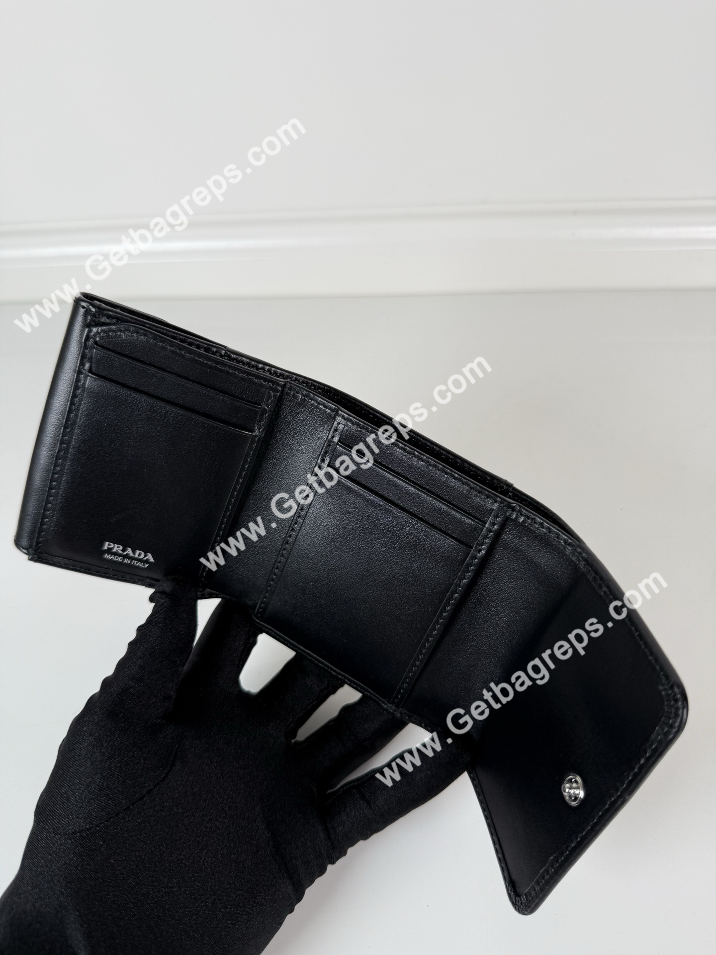 Prada 1MH043 Women Wallet Black-3