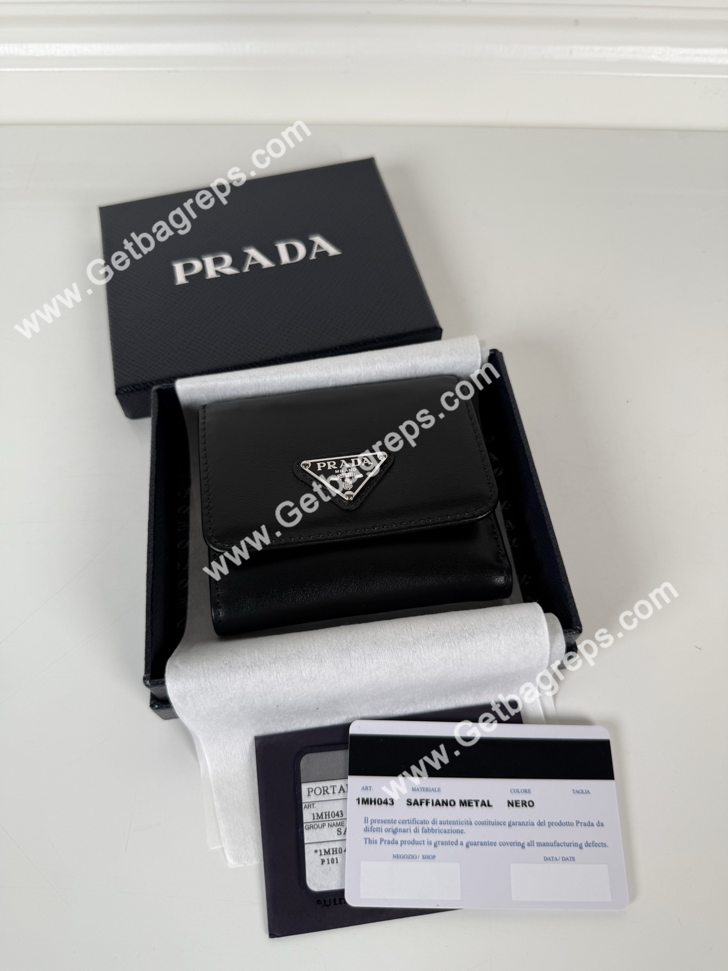 Prada 1MH043 Women Wallet Black-3