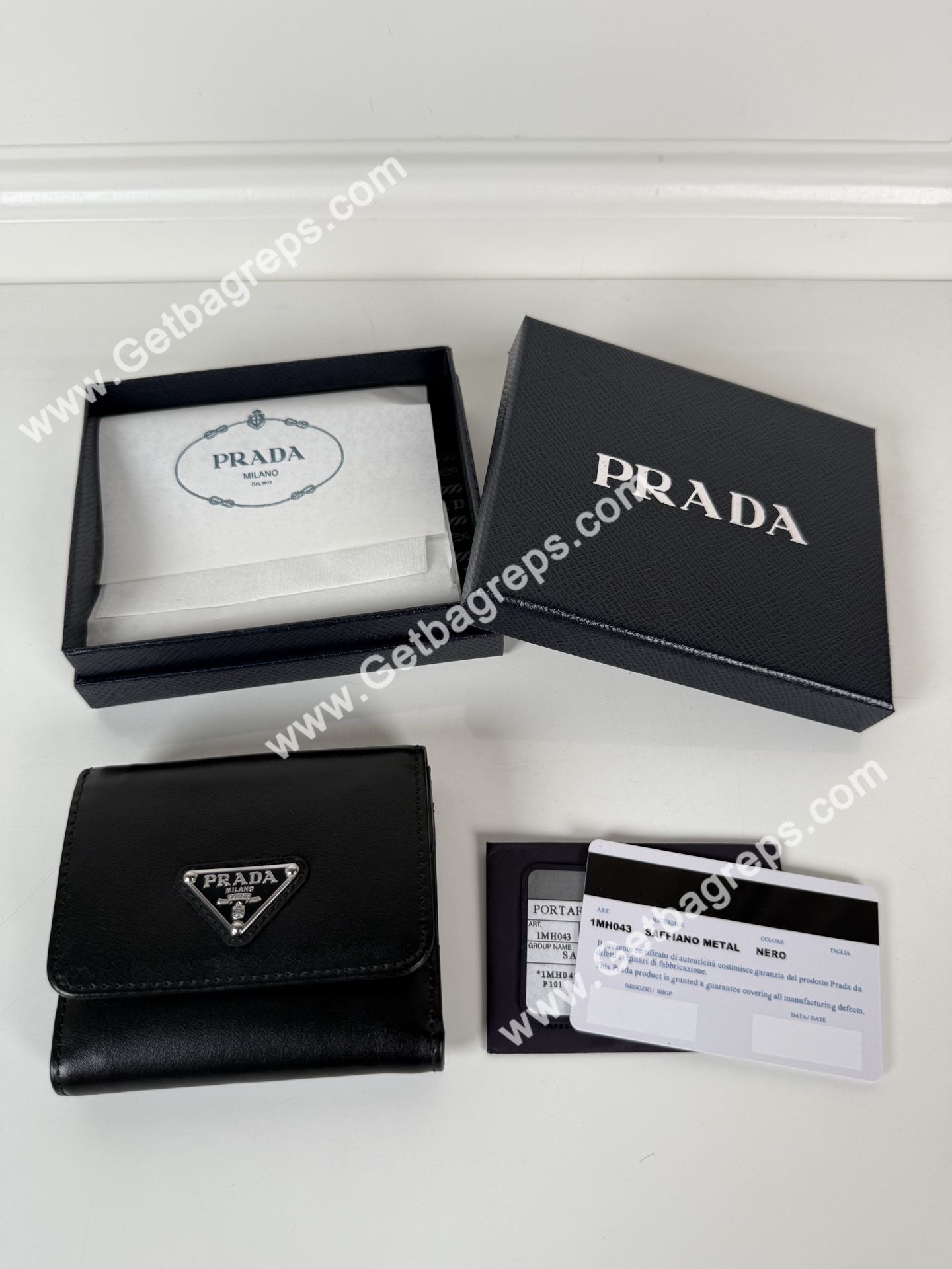 Prada 1MH043 Women Wallet Black-3