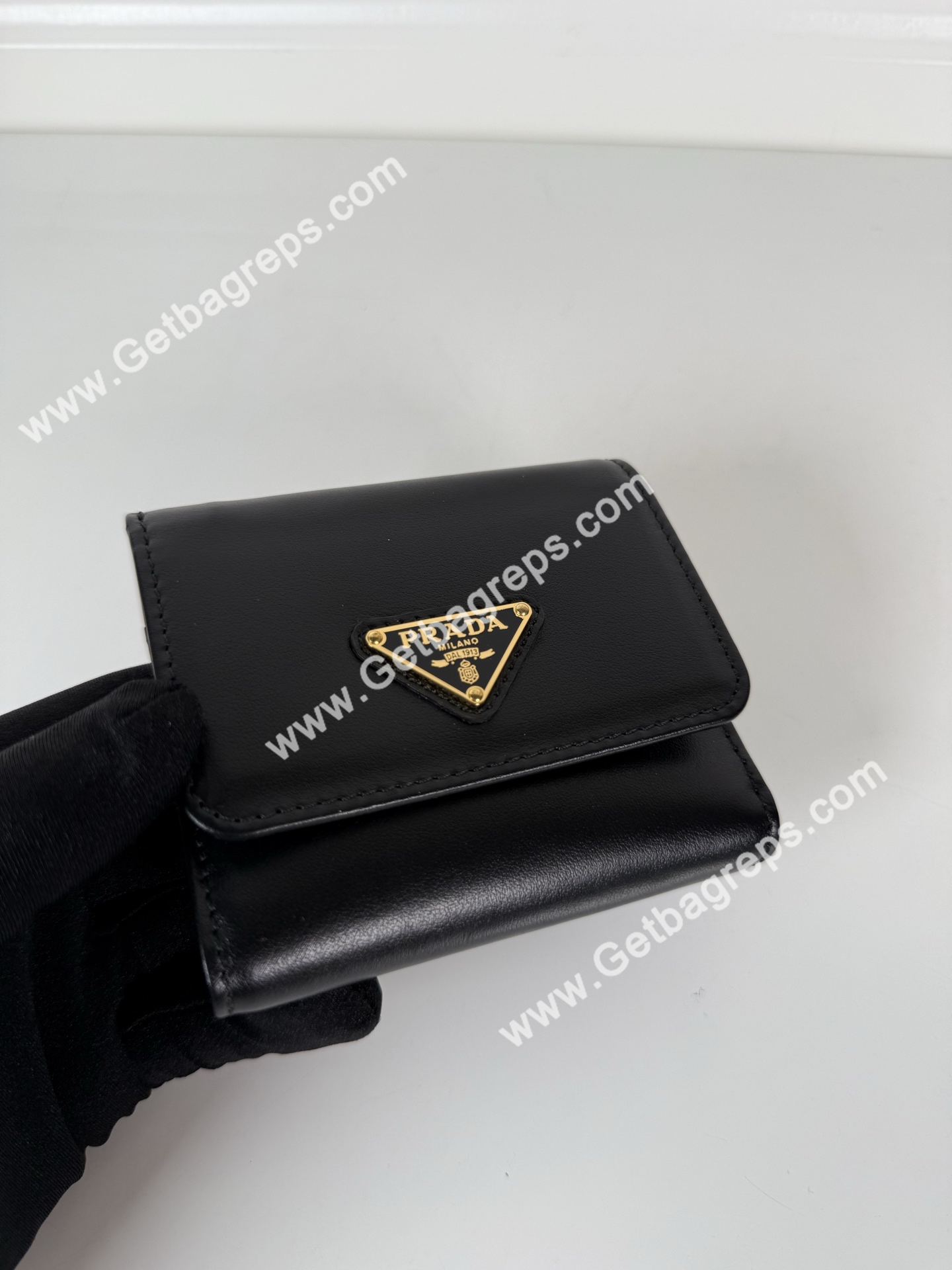 Prada 1MH043 Women Wallet Black-4