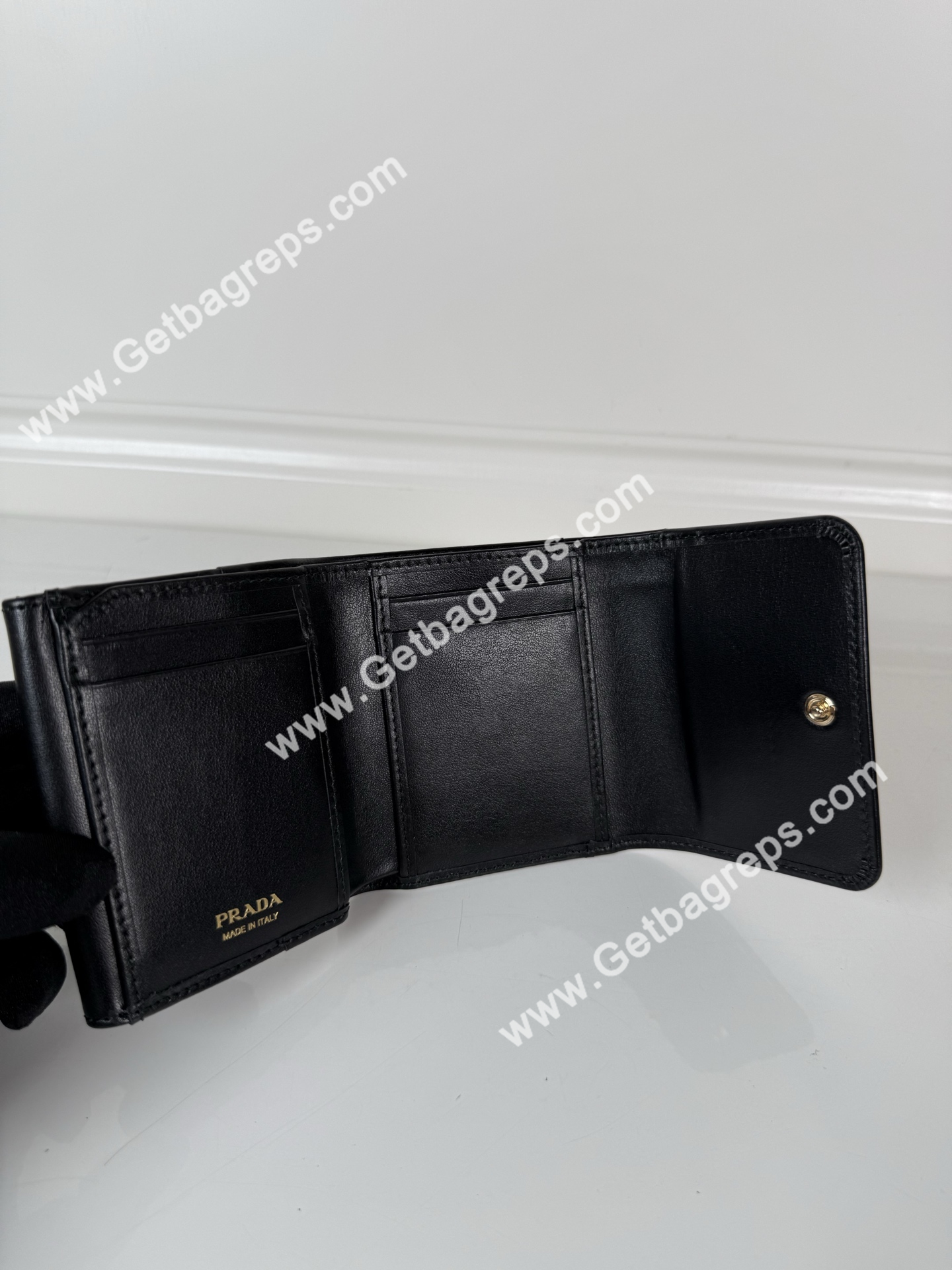 Prada 1MH043 Women Wallet Black-4