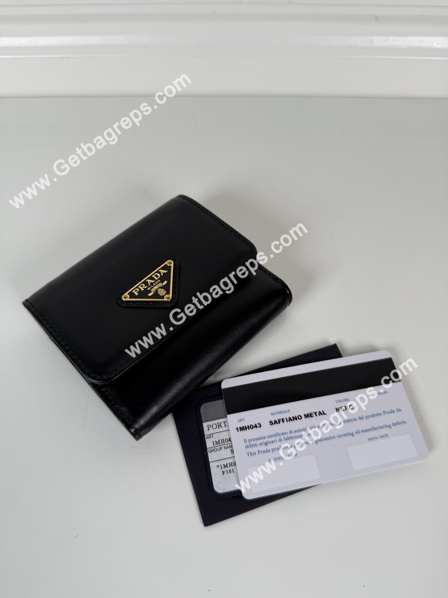 Prada 1MH043 Women Wallet Black-4