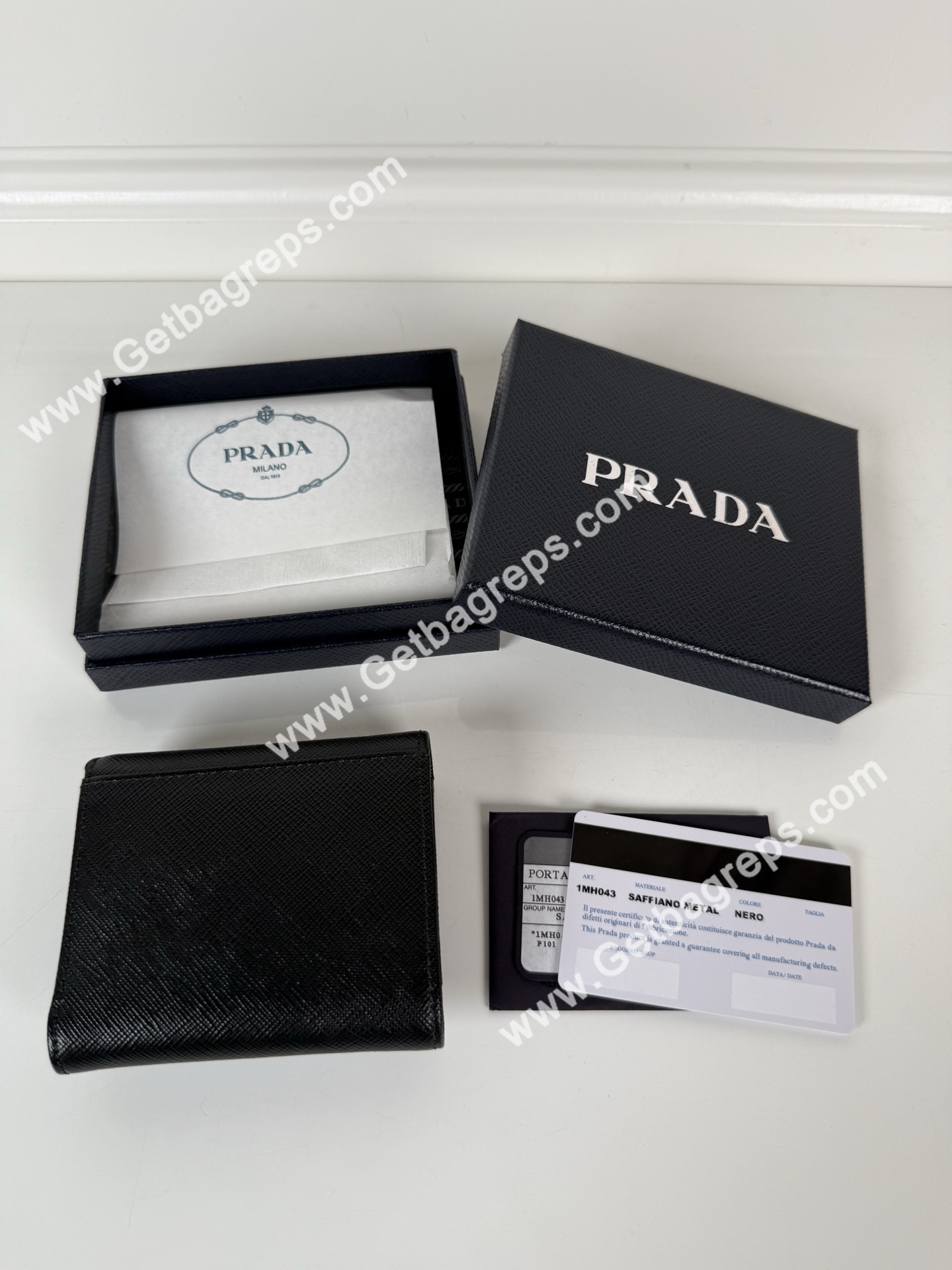 Prada 1MH043 Women Wallet Black