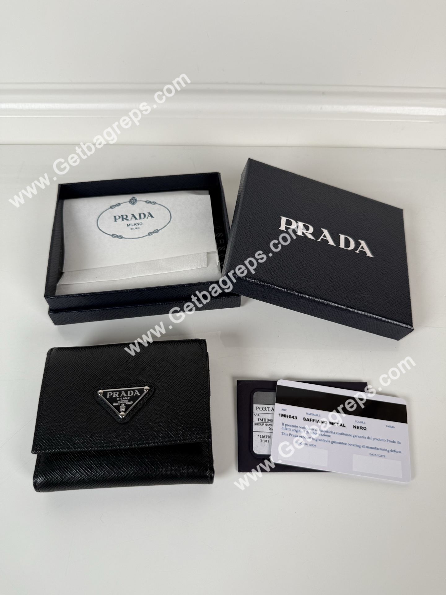 Prada 1MH043 Women Wallet Black
