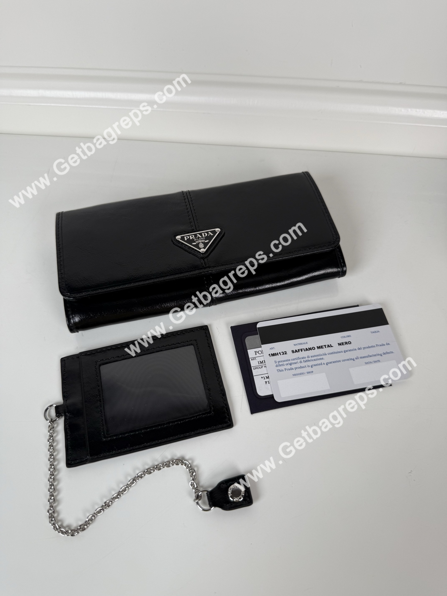 Prada 1MH132 Men Wallet Black-1