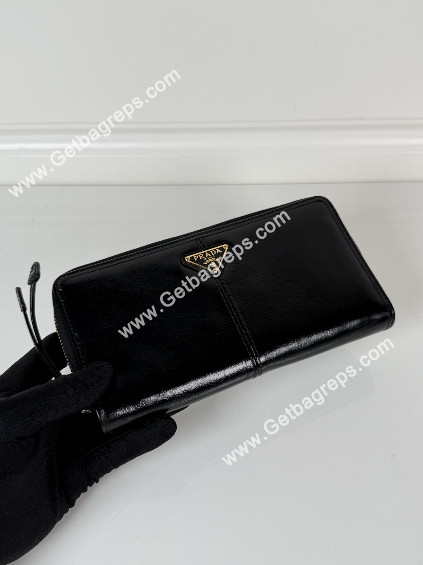 Prada 1MH132 Men Wallet Black-3