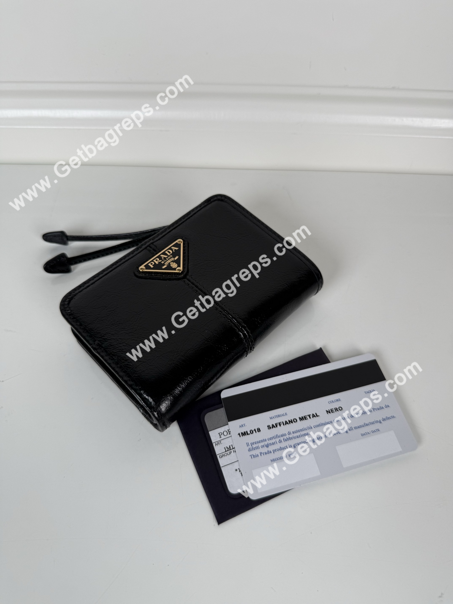 Prada 1ML018 Men Wallet Black-1