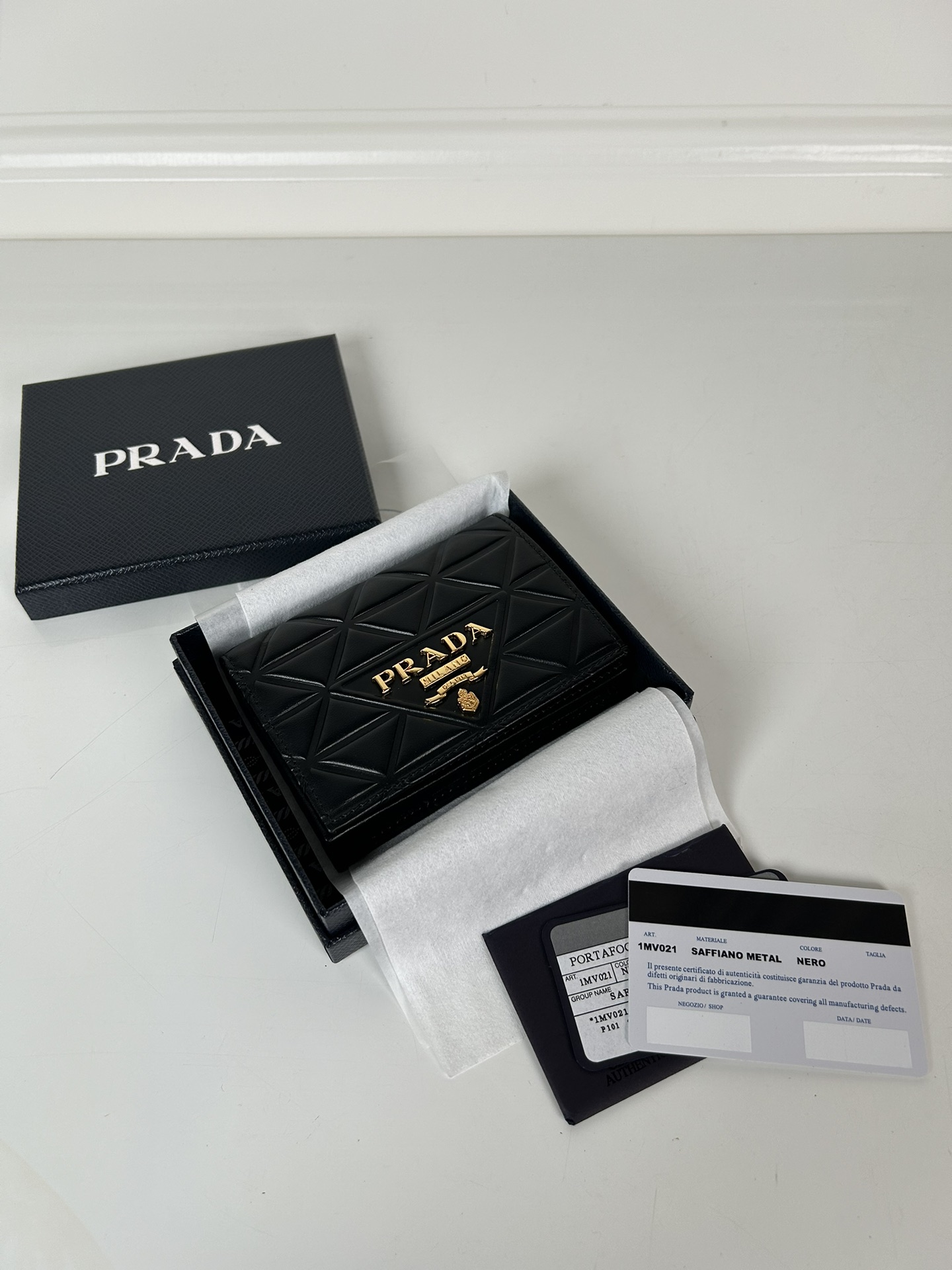 Prada 1MV021 Wallet Black