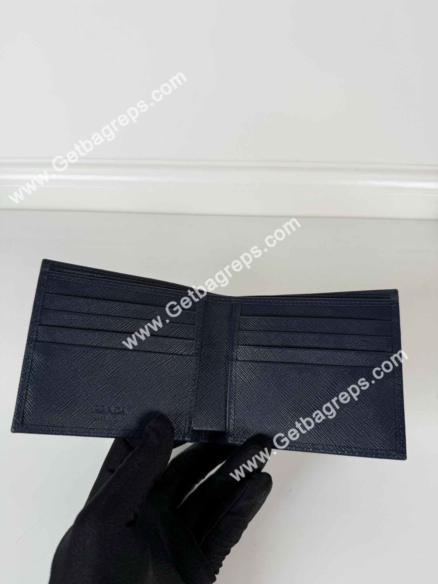 Prada 2M0513 Men Wallet Dark Blue