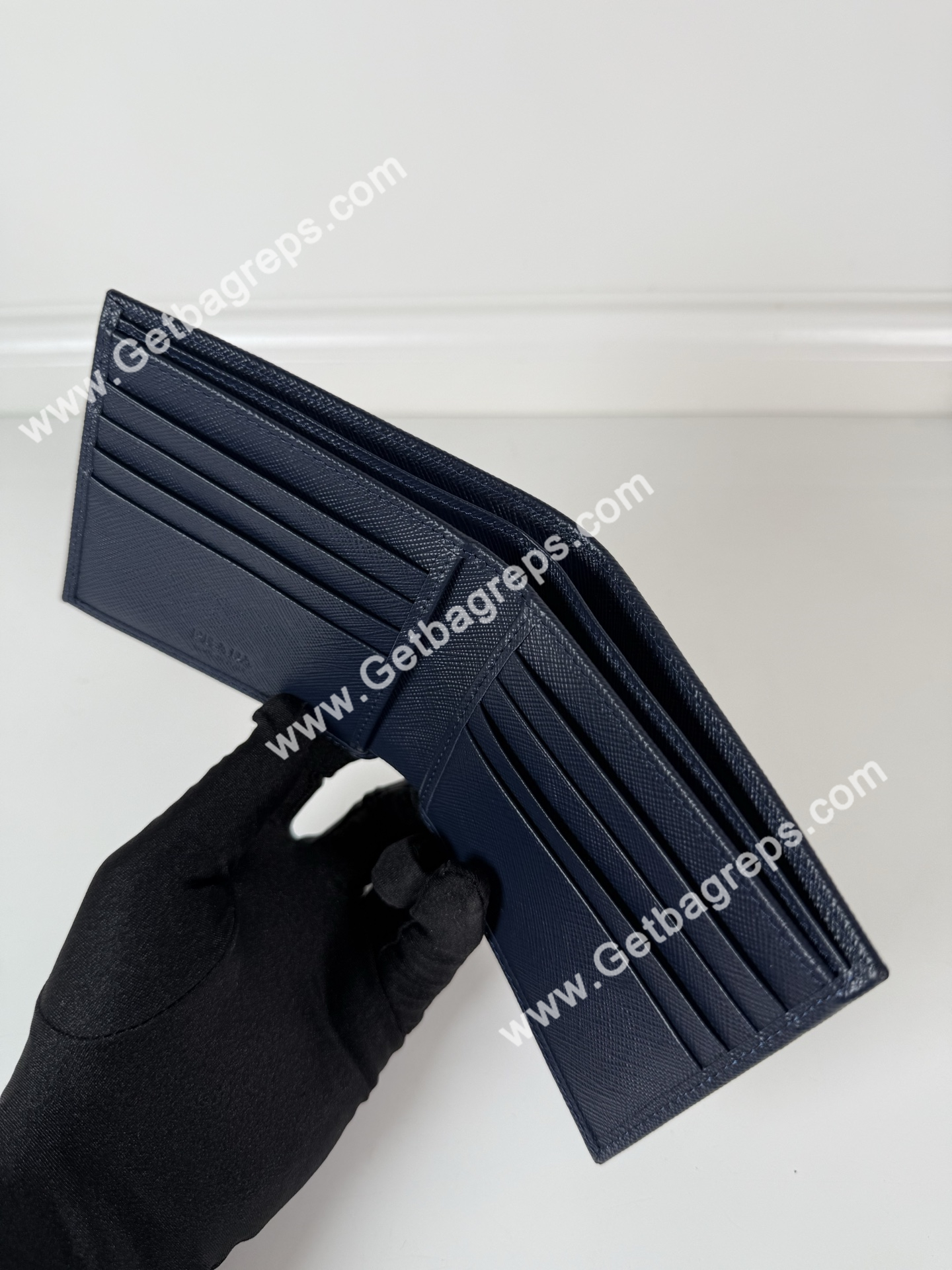 Prada 2M0513 Men Wallet Dark Blue