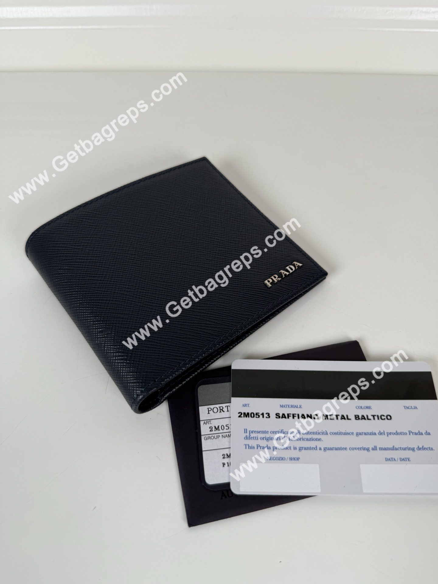 Prada 2M0513 Men Wallet Dark Blue