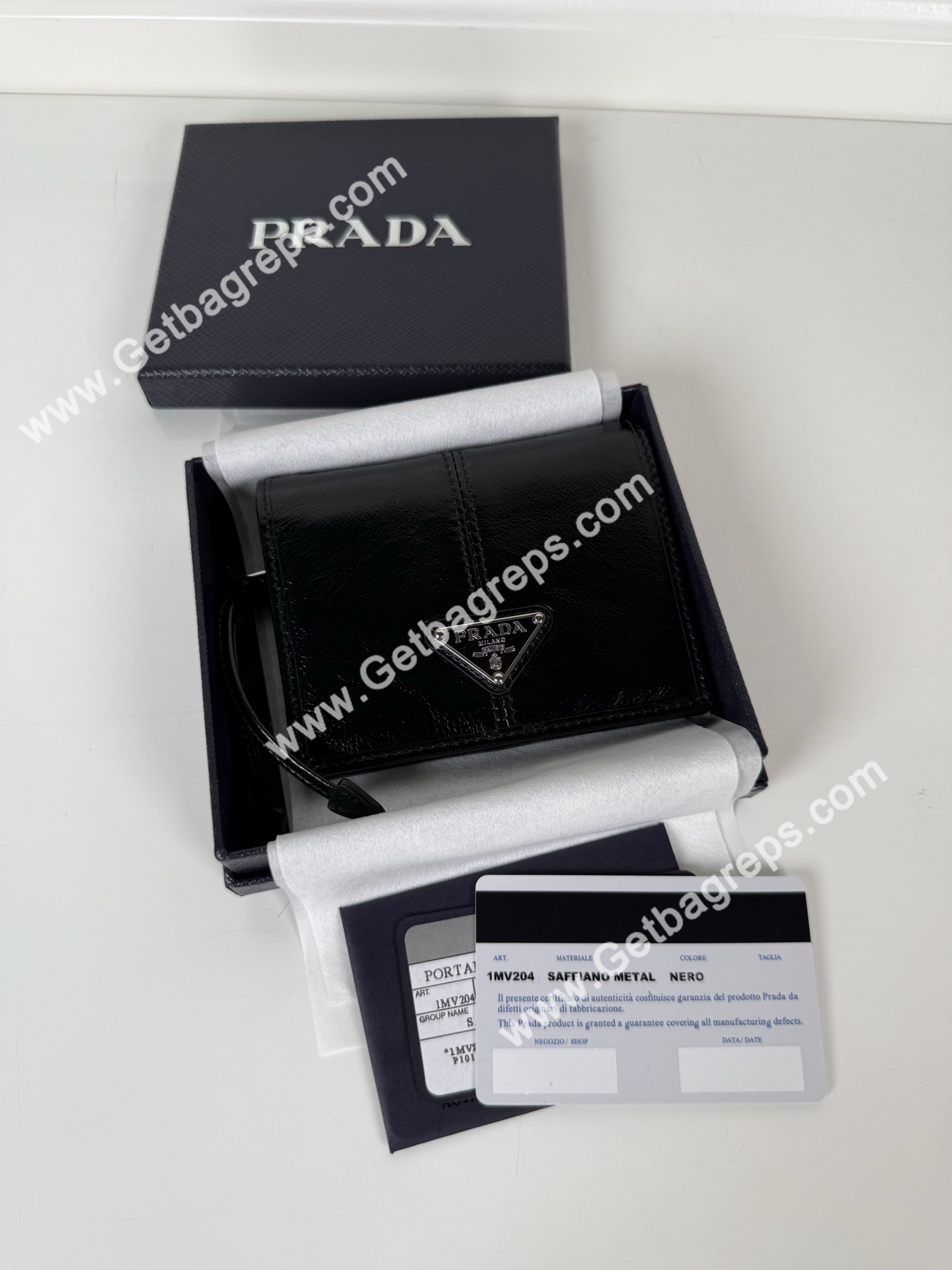 Prada 2MM003 Men Wallet Black-1