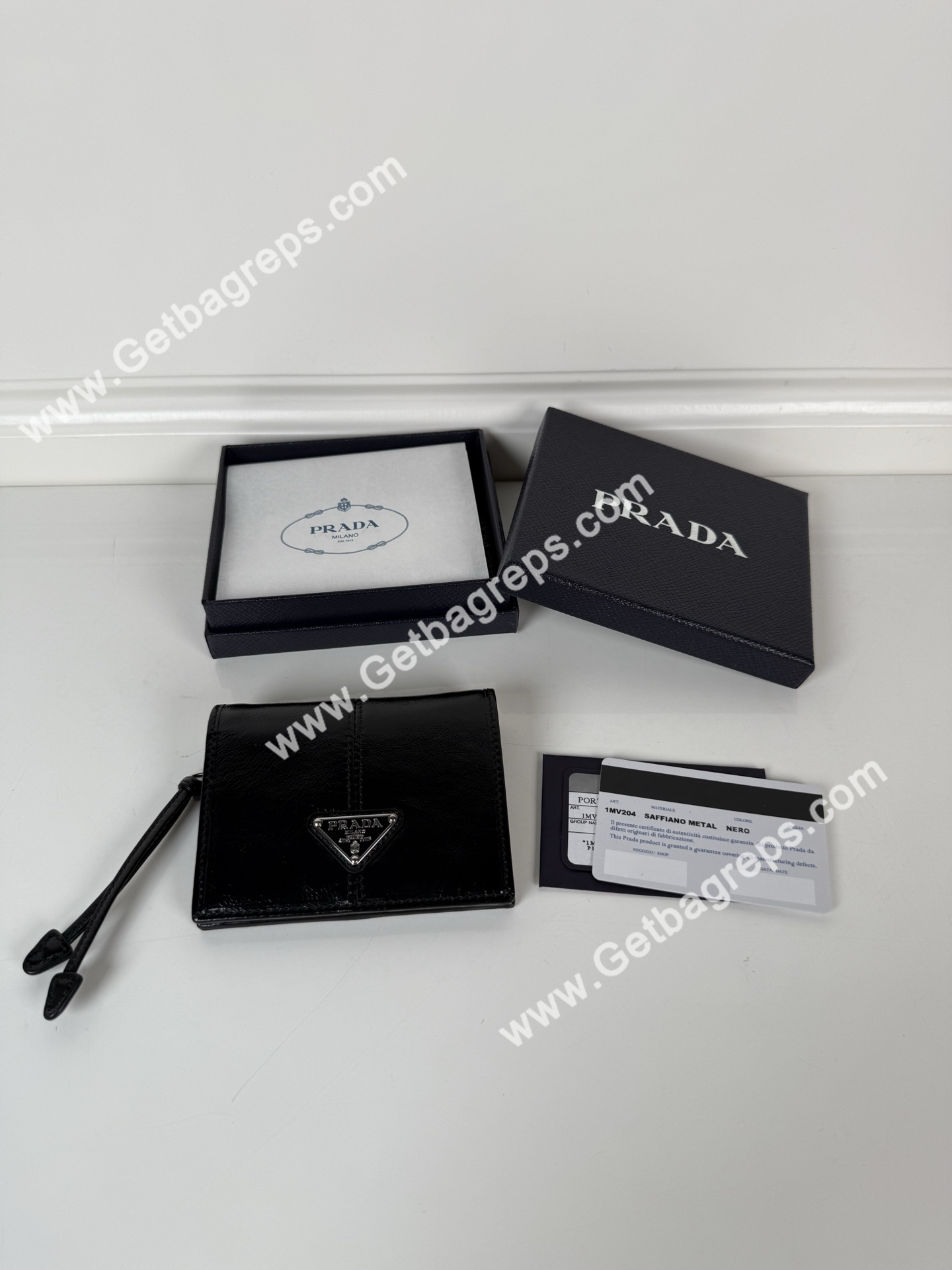 Prada 2MM003 Men Wallet Black-1