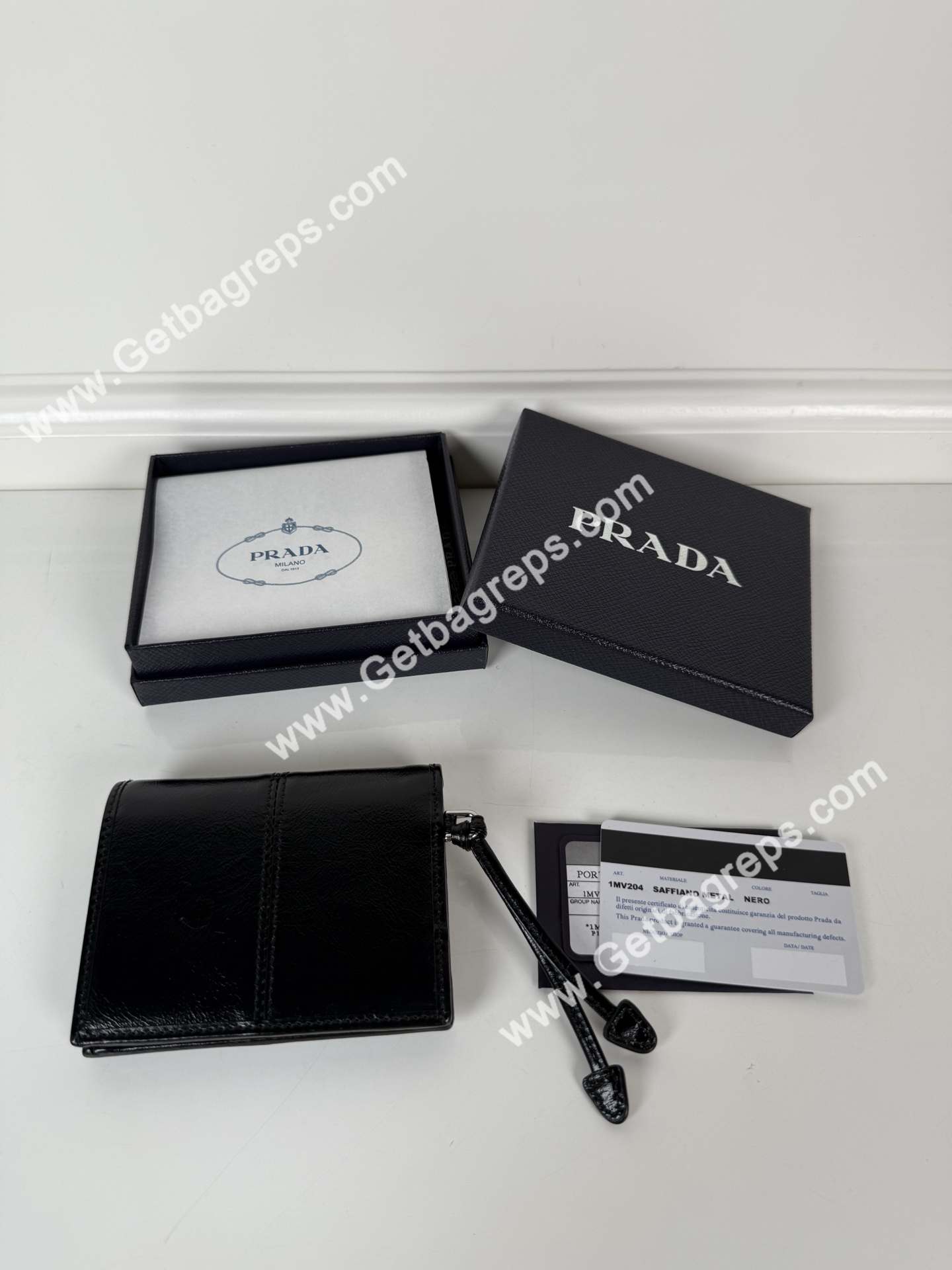 Prada 2MM003 Men Wallet Black-1