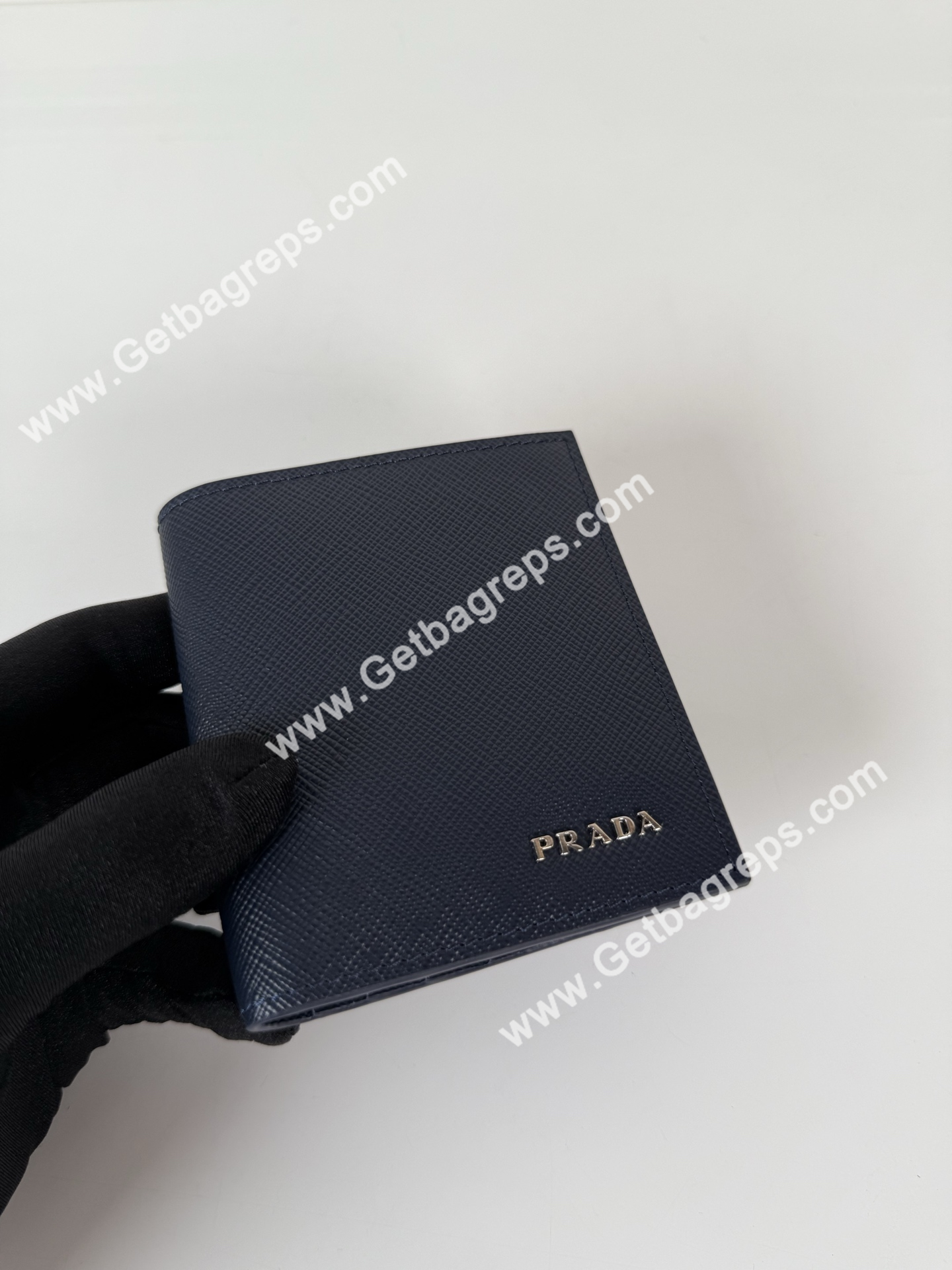 Prada 2MO004 Men Wallet Dark Blue