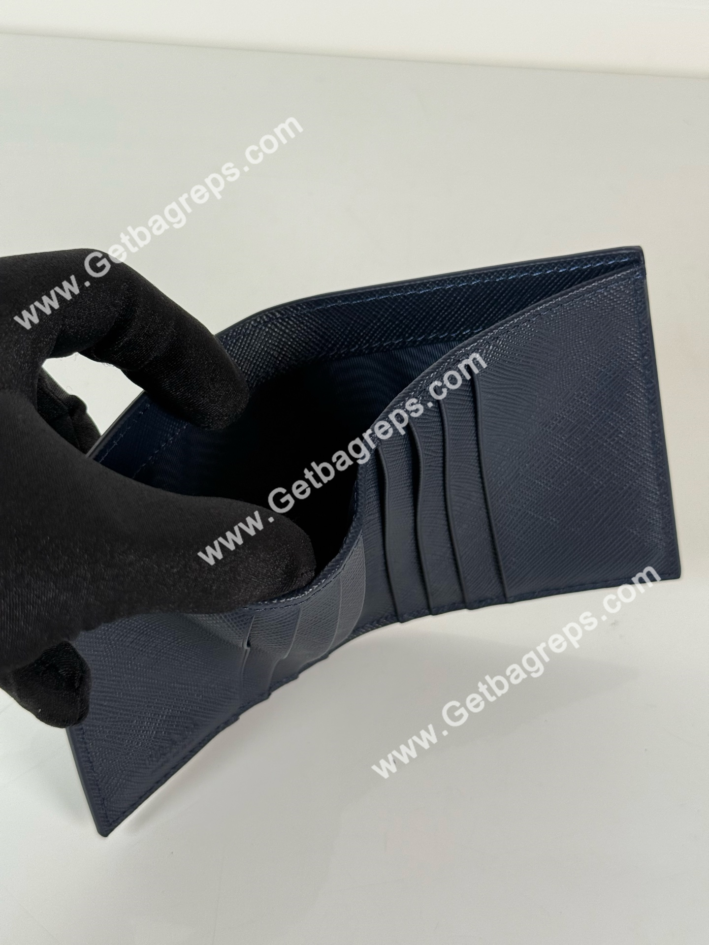 Prada 2MO004 Men Wallet Dark Blue