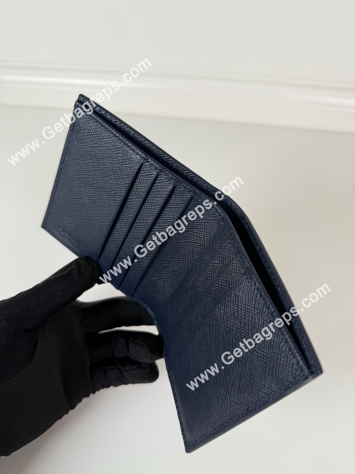 Prada 2MO004 Men Wallet Dark Blue