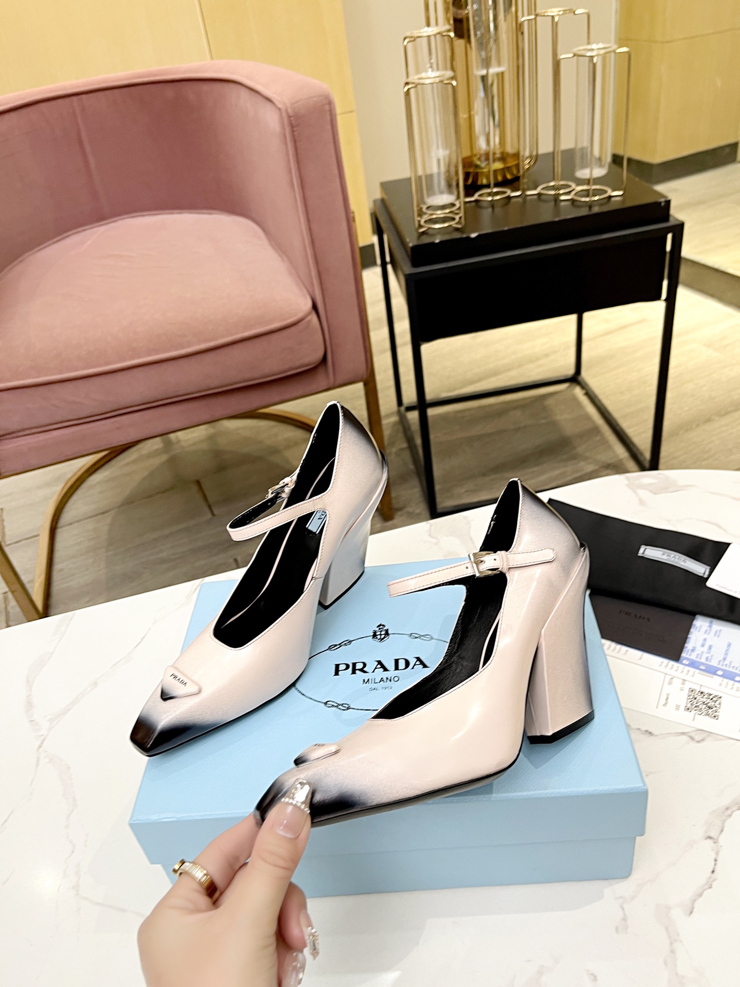 Prada Brushed Leather Pumps-0006 35-39