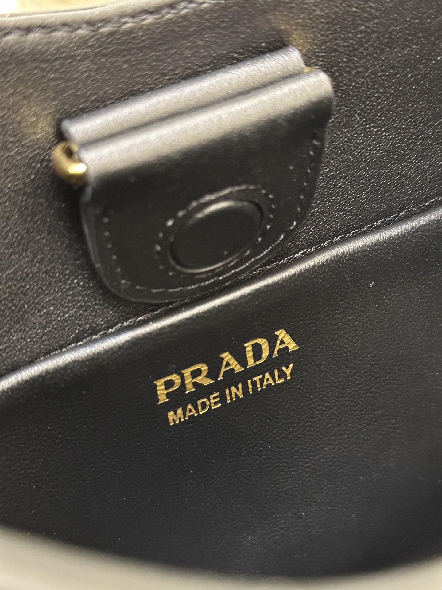 Prada Cleo Brushed Leather Shoulder Bag Black