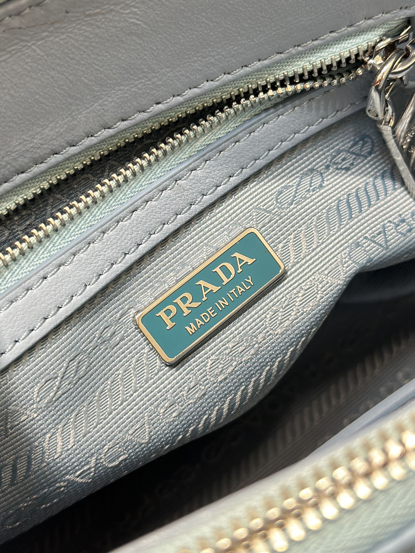 Prada Galleria Satin Mini-bag with Crystals Blue