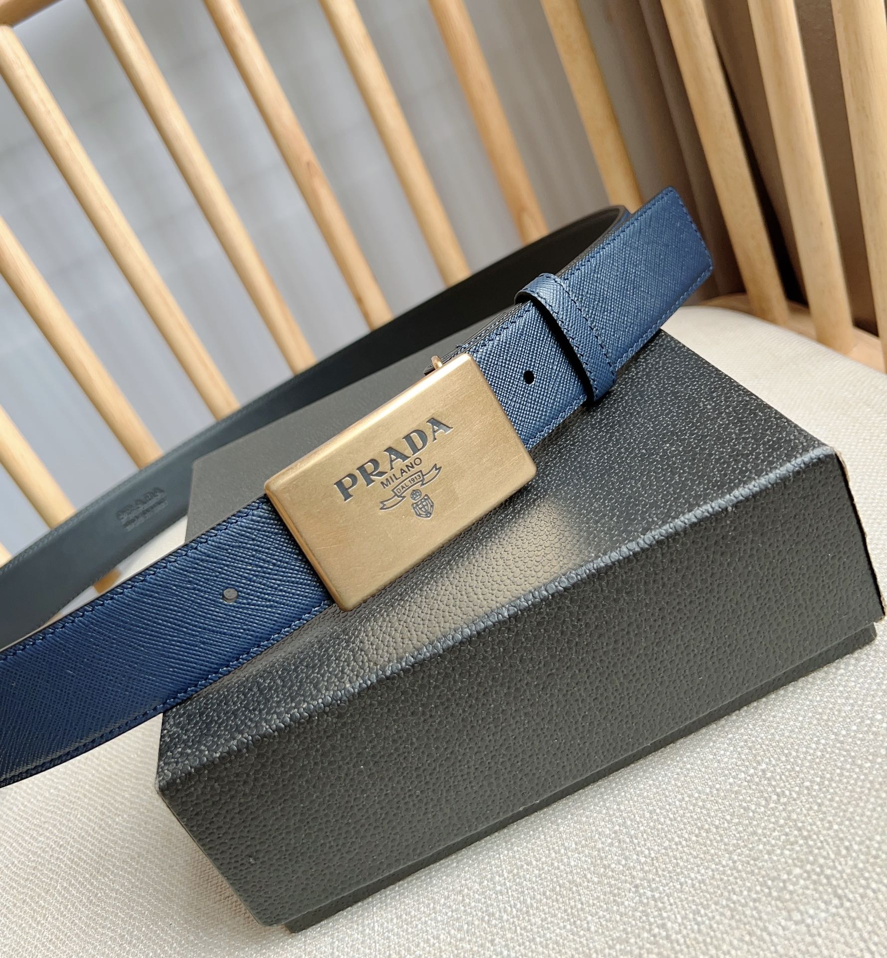 Prada Men Leather Belt Width 35mm 0003