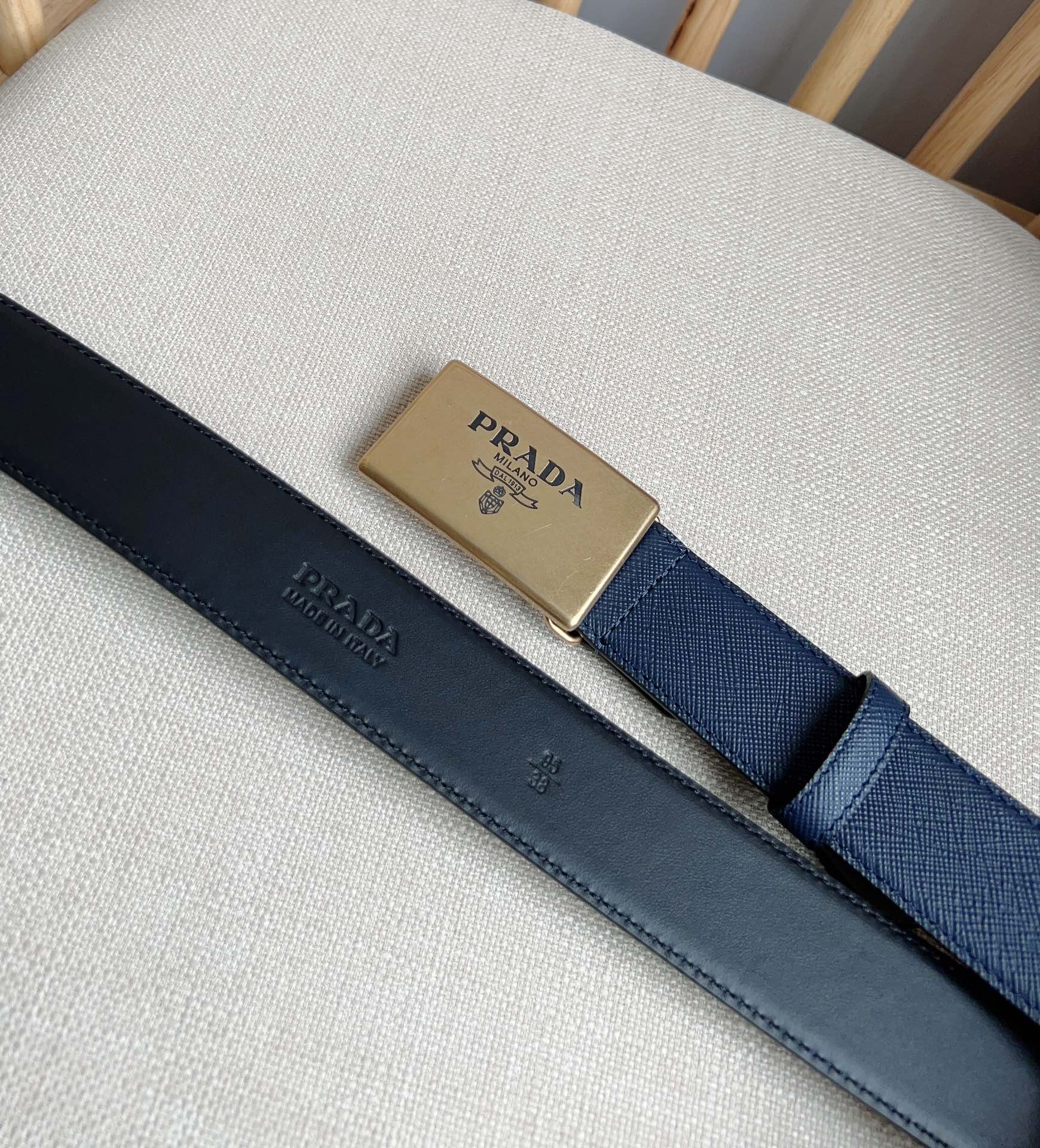 Prada Men Leather Belt Width 35mm 0003